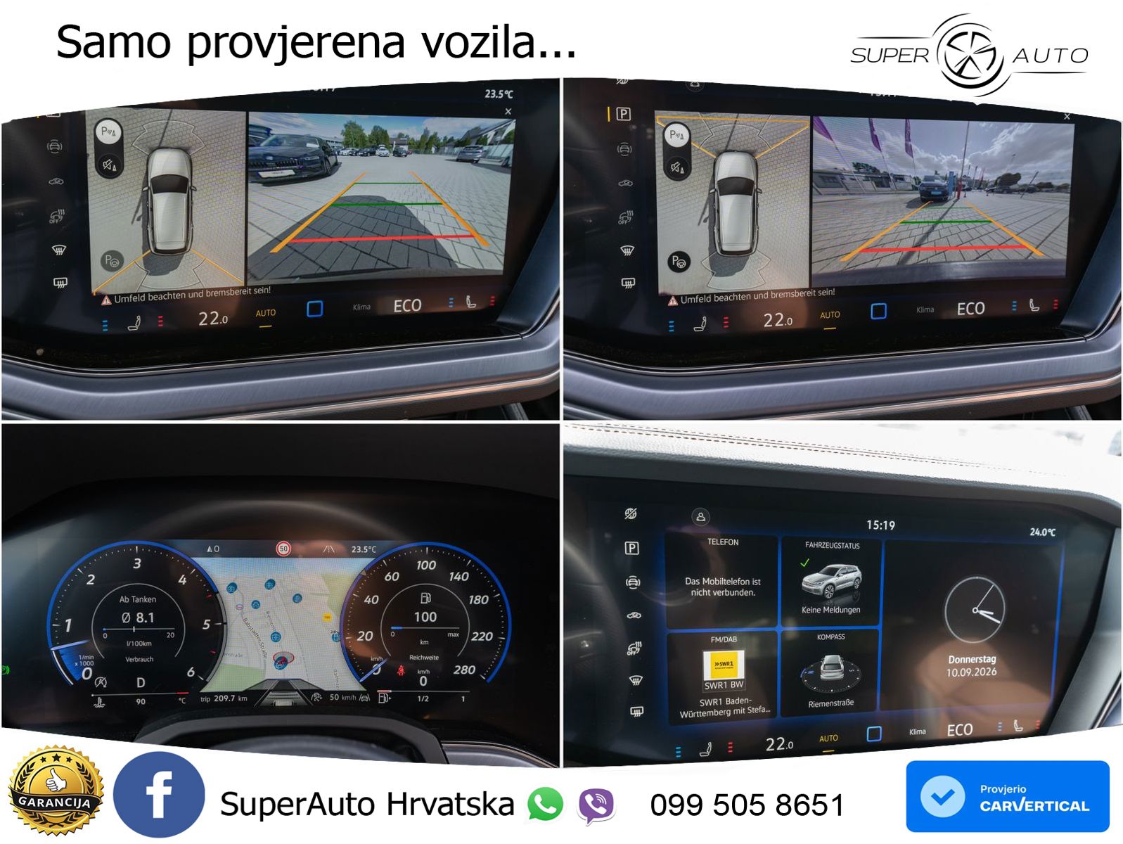 Volkswagen Touareg 3.0 V6 TDI (286 KS) 4MOTION Tiptronic ZRAČNI+ACC+4xGR SJED+KAM