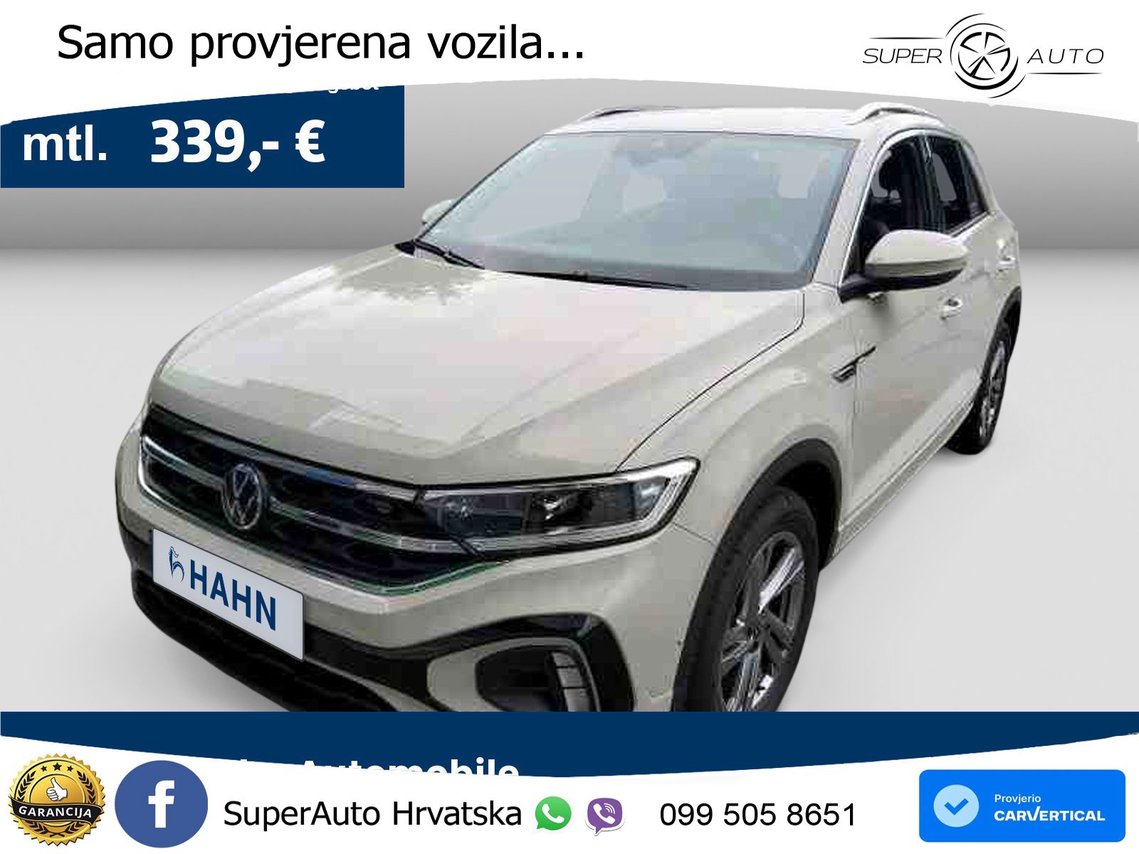 Volkswagen T-Roc 1.5 TSI (150 KS) DSG R-Line LED+GR SJED+ACC