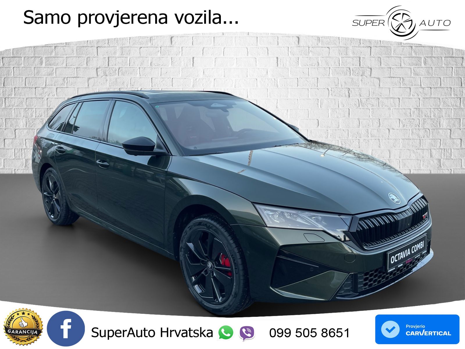 Škoda Octavia Combi RS 2.0 TSI (265 KS) DSG LED+GR SJED+ACC