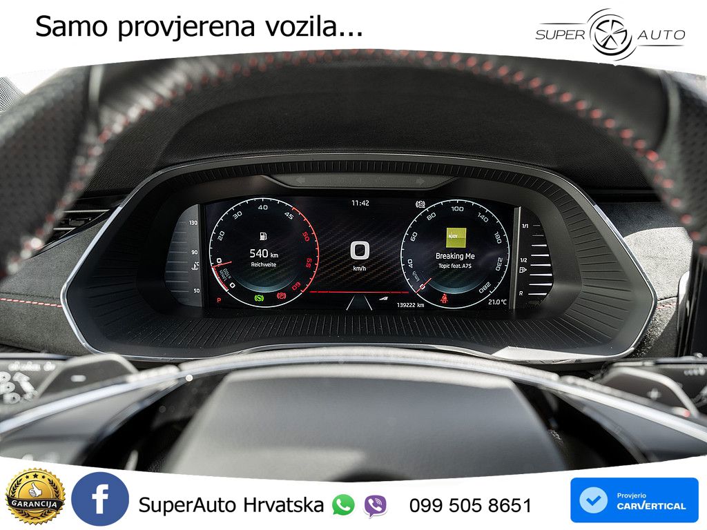 Škoda Octavia Combi RS 2.0 TDI (200 KS) DSG