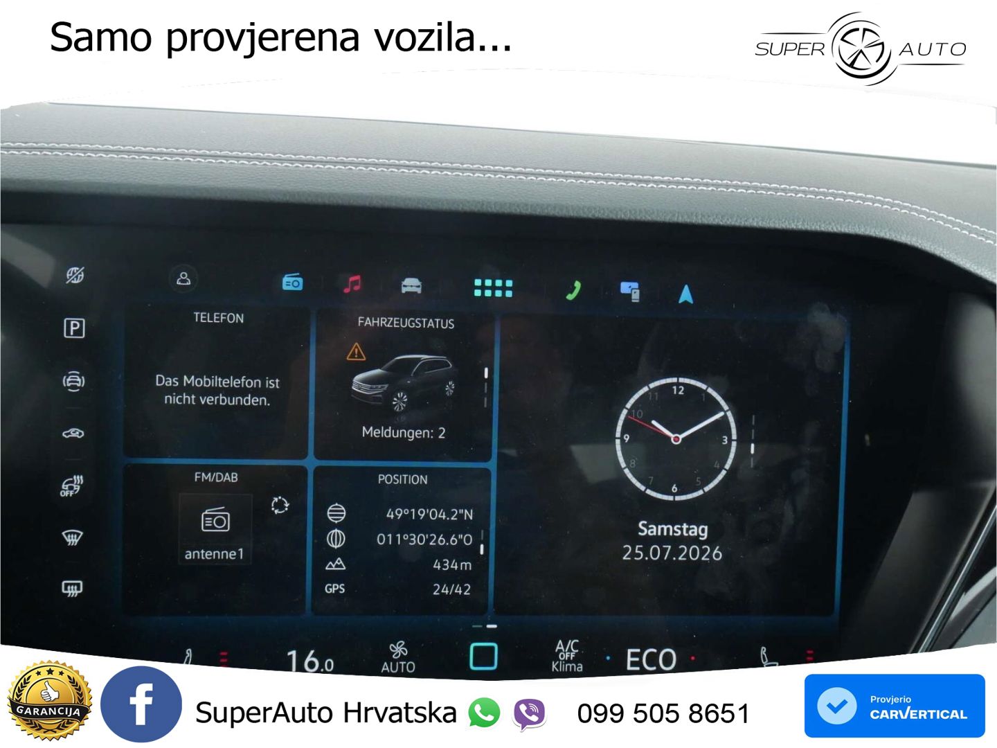 Volkswagen Touareg 3.0 V6 TDI (231 KS) 4MOTION Tiptronic ZRAČNI+ACC+GR SJED+KAM