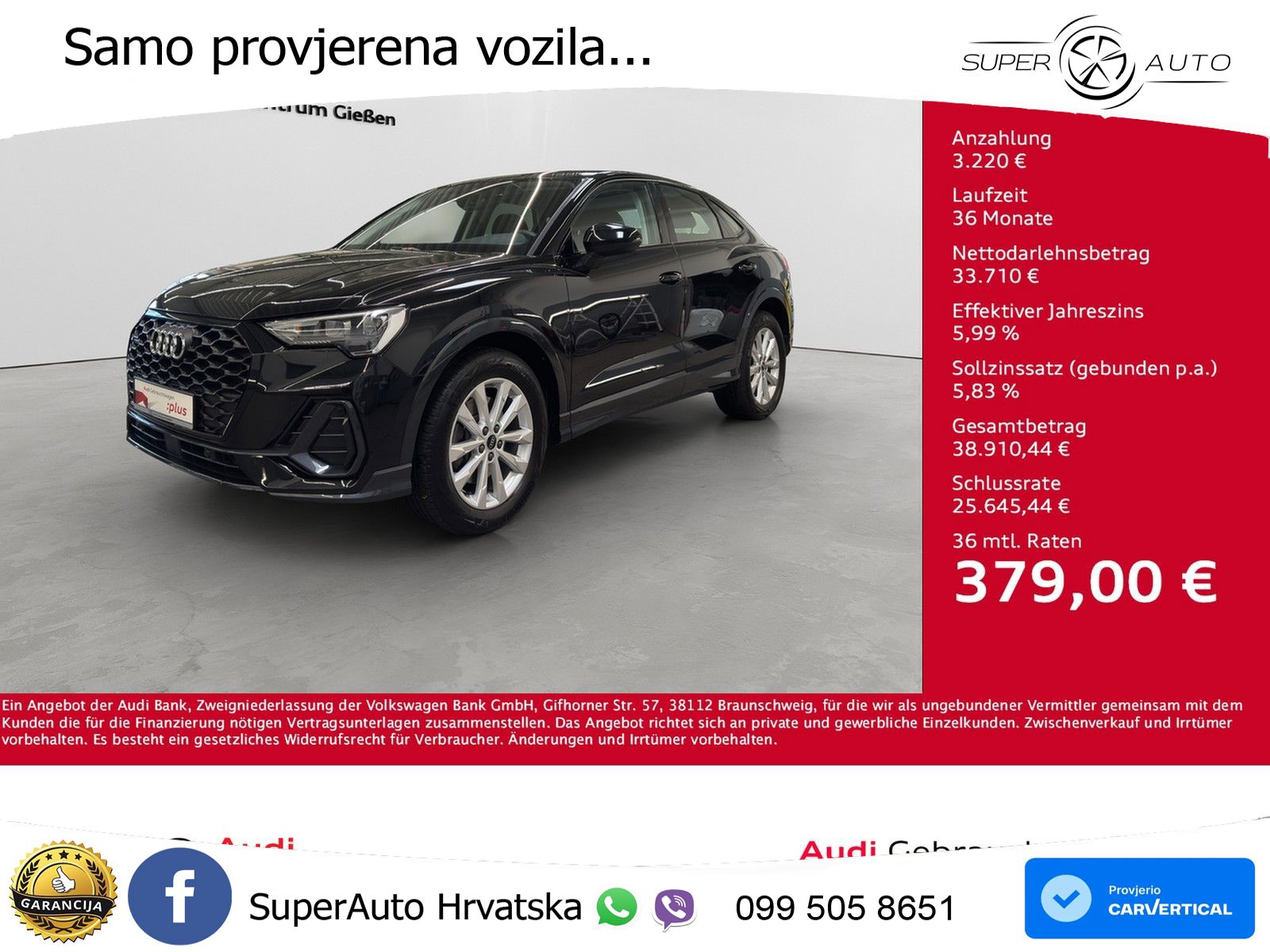 Audi Q3 II Sportback 40 TFSI (190 KS) quattro S tronic
