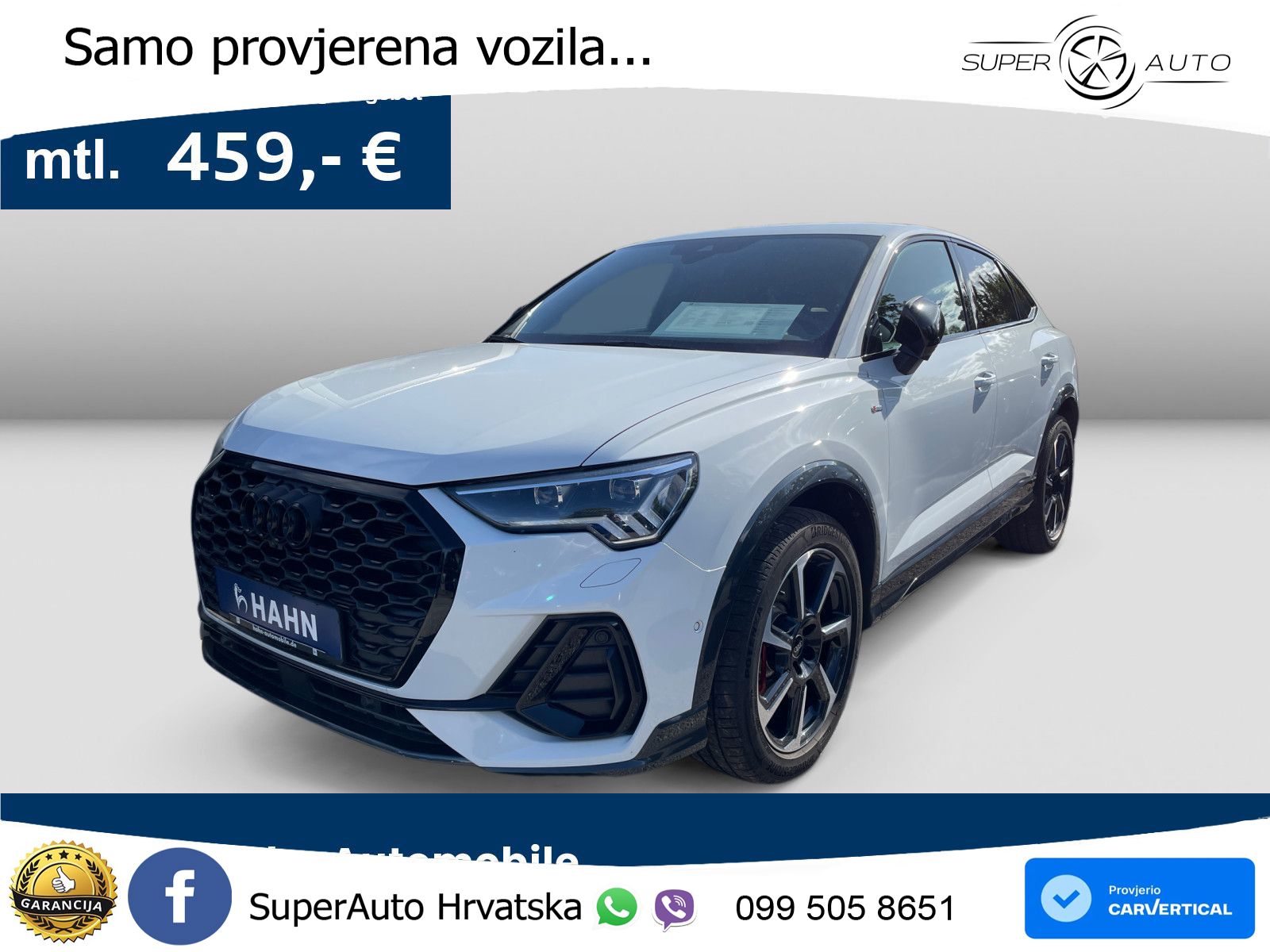 Audi Q3 Sportback 40 TFSI (190 KS) quattro S tronic S line LED+GR SJED+ACC