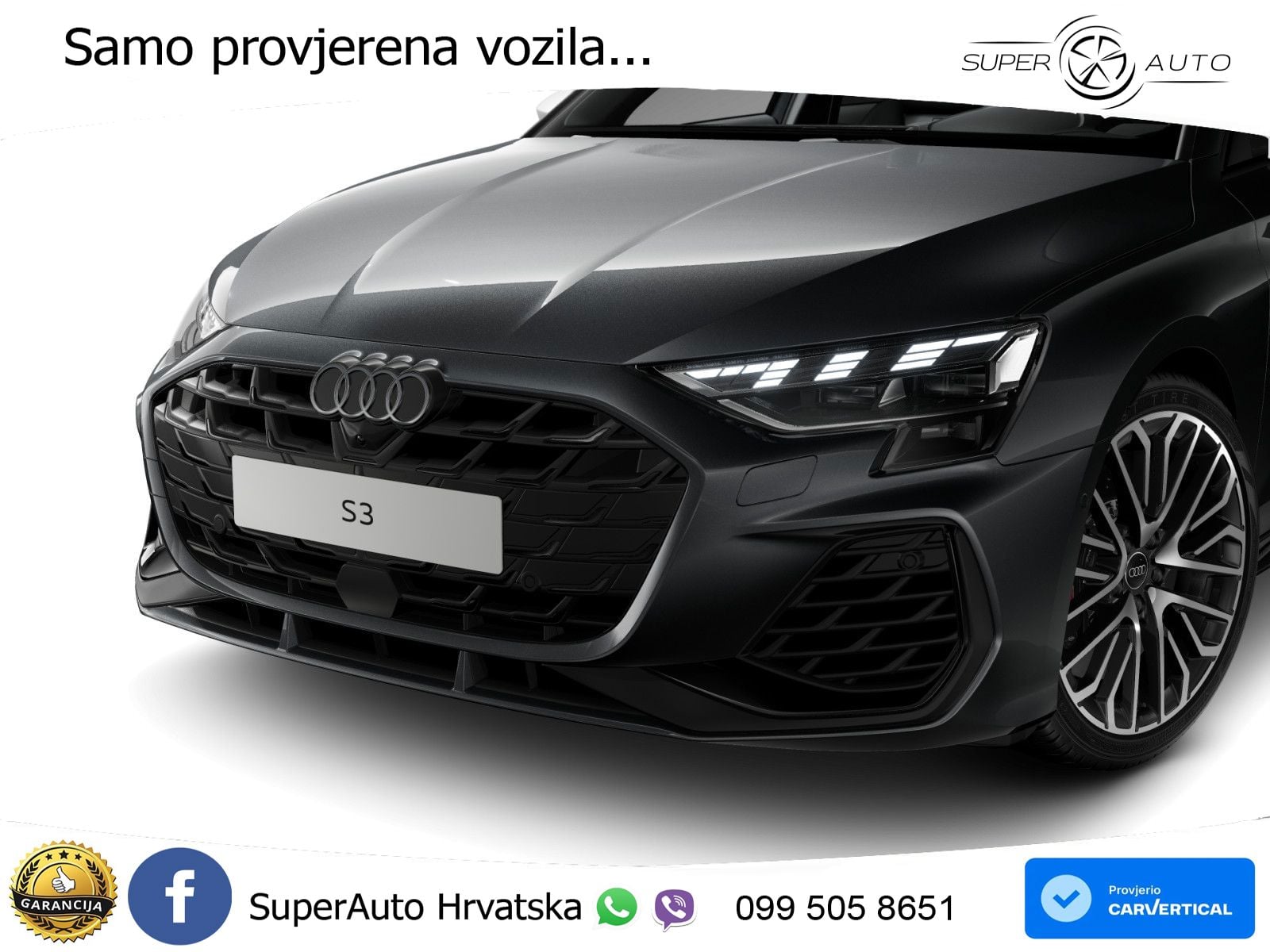 Audi S3 2.0 TFSI (333 KS) quattro S tronic MATRIX+GR SJED+KAM