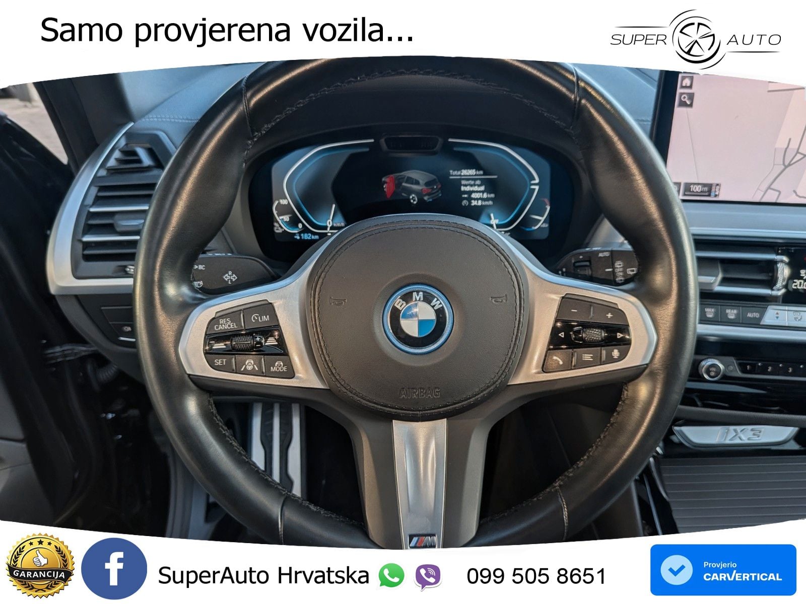 BMW iX3 80 kWh (286 KS) M Sport LED+GR SJED+ACC