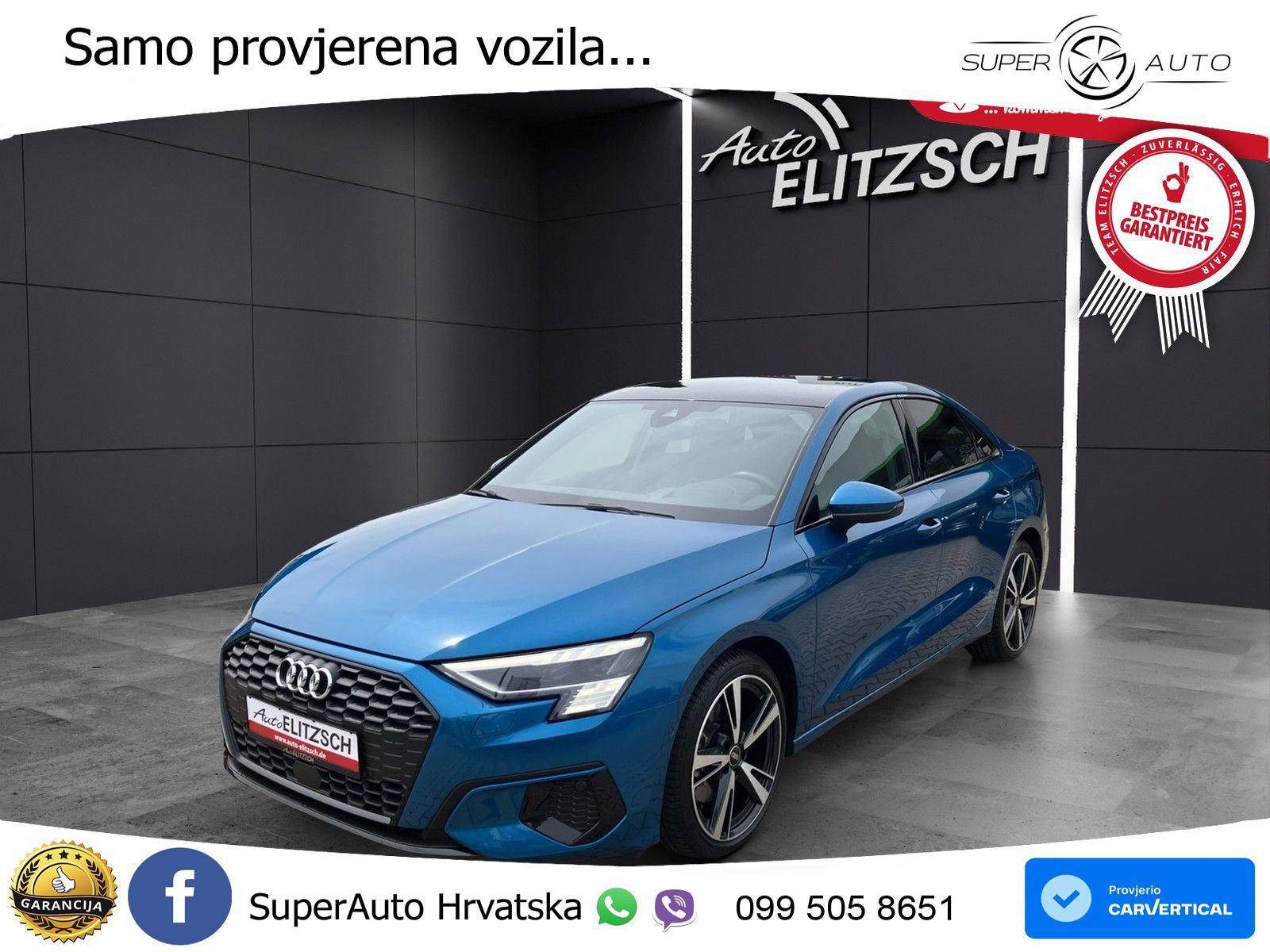 Audi A3 Limuzina 35 TFSI (150 KS) S tronic advanced MATRIX+GR SJED+KAM
