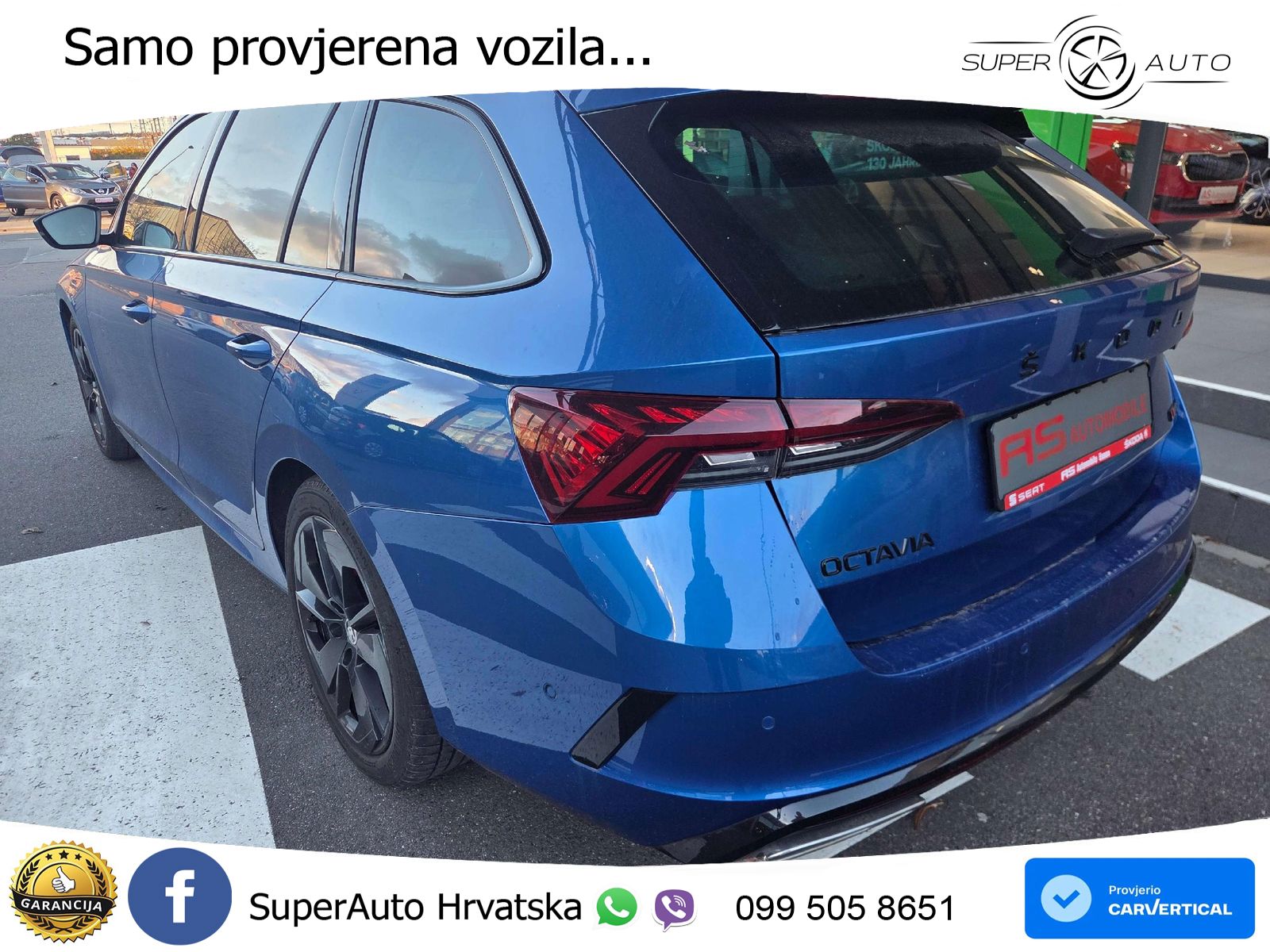 Škoda Octavia Combi RS 2.0 TDI (200 KS) DSG LED+GR SJED+ACC