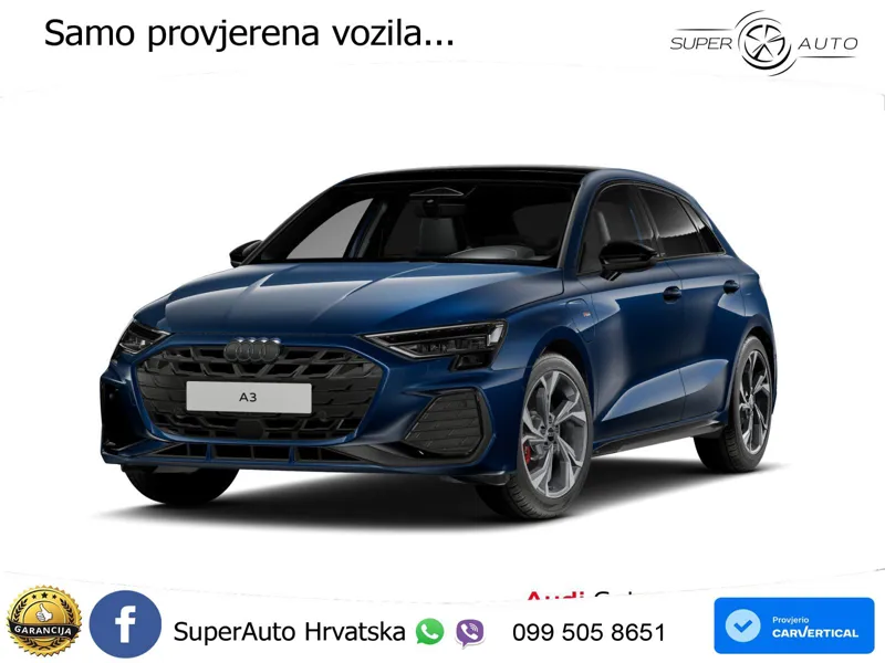 Audi A3 45 TFSIe (272 KS) S tronic S line LED+GR SJED+ACC
