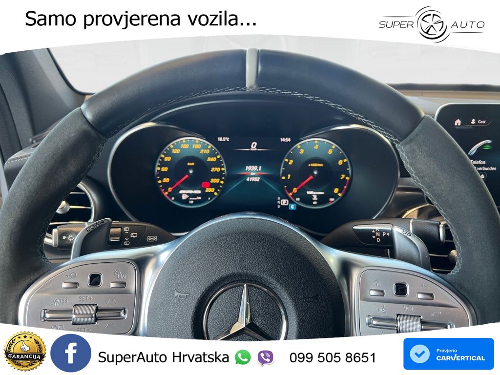 Mercedes AMG GLC 63 S V8 (510 KS) 4MATIC+ MCT ZRAČNI+ACC+4xGR SJED+360