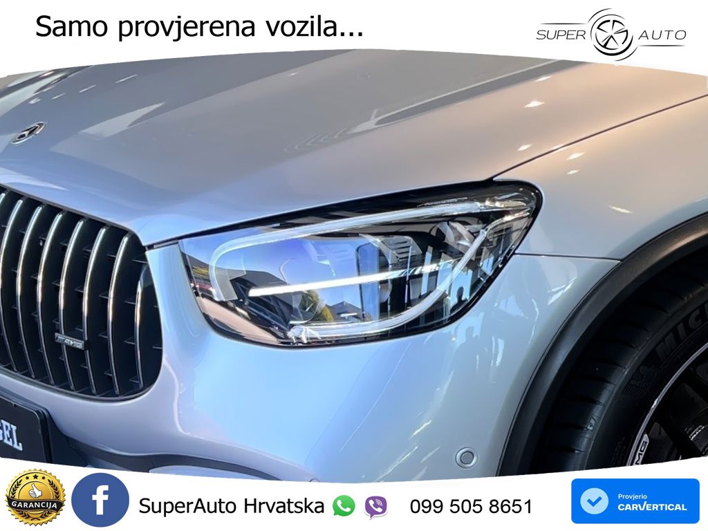 Mercedes AMG GLC 63 S V8 (510 KS) 4MATIC+ MCT ZRAČNI+ACC+4xGR SJED+360