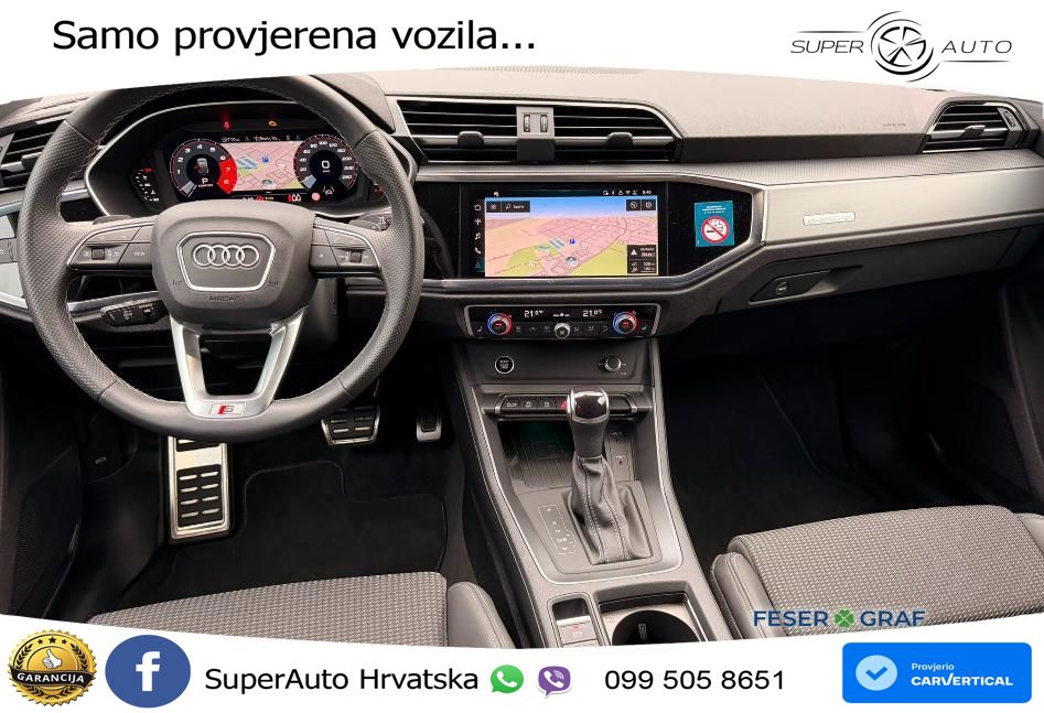 Audi Q3 II Sportback 40 TFSI (190 KS) quattro S tronic S line LED+GR SJED+ACC