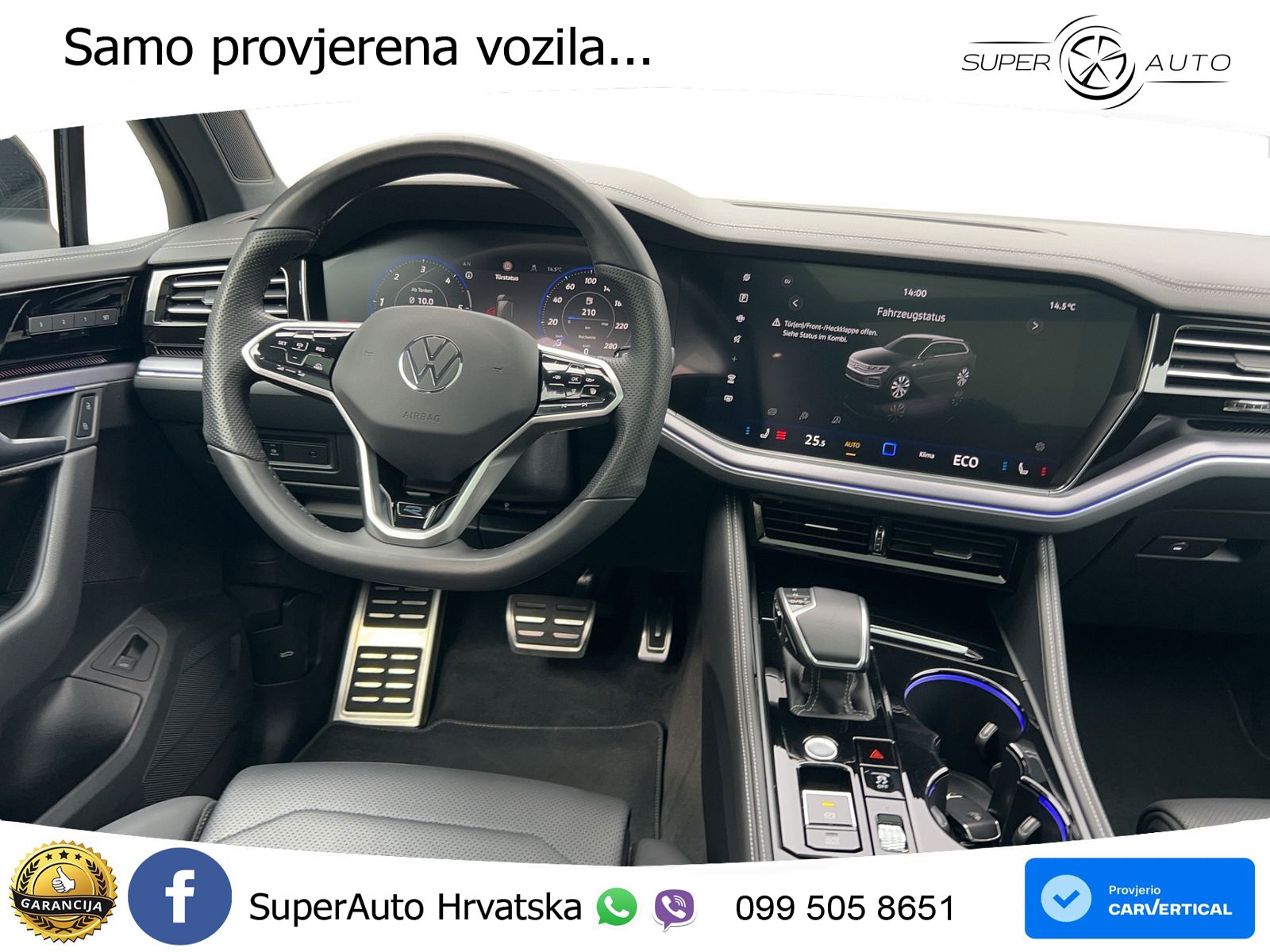 Volkswagen Touareg 3.0 V6 TDI (286 KS) 4MOTION Tiptronic R-Line ZRAČNI+ACC+GR SJED+KAM+PANO