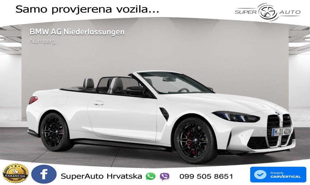 BMW M4 Convertible Competition 3.0 (530 KS) xDrive Steptronic LED+GR SJED+ACC