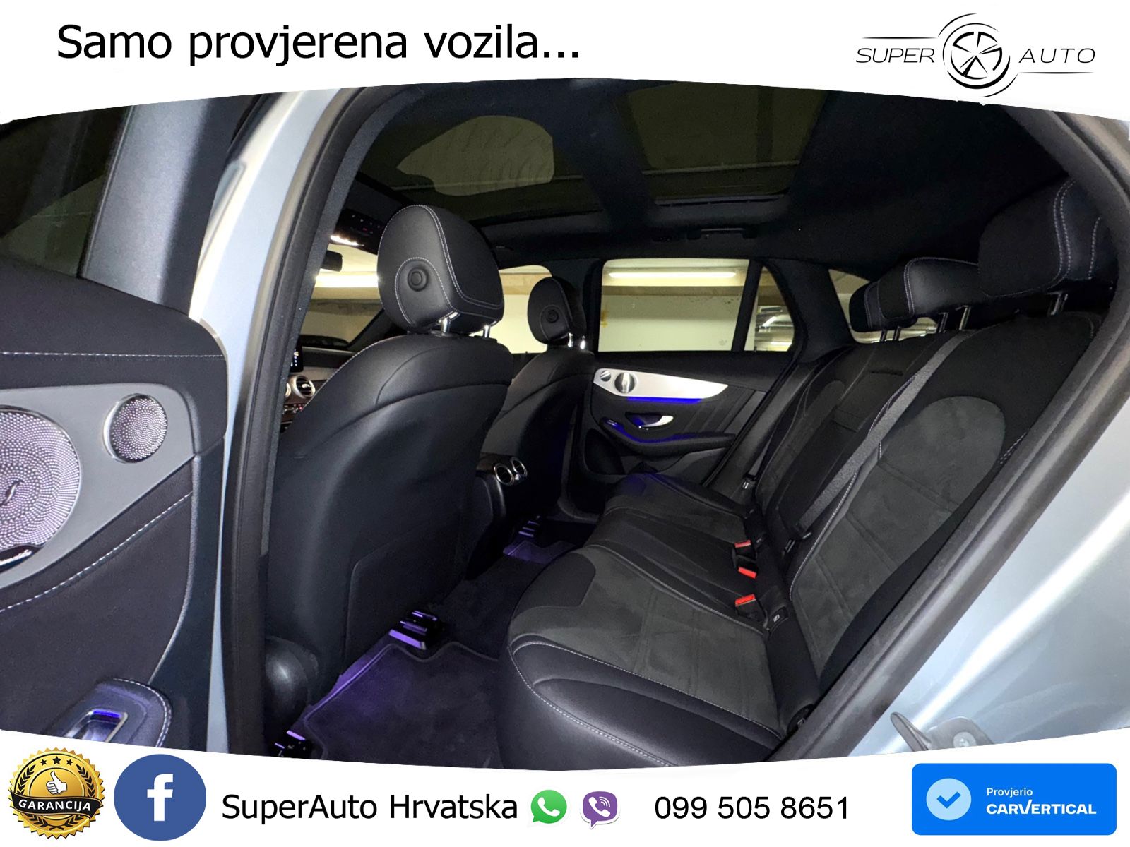 Mercedes AMG GLC 63 V8 (476 KS) 4MATIC+ MCT ZRAČNI+ACC+GR SJED+360+PANO