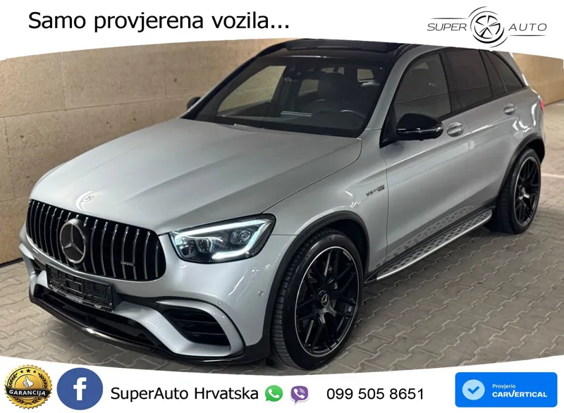 Mercedes AMG GLC 63 V8 (476 KS) 4MATIC+ MCT ZRAČNI+ACC+GR SJED+360+PANO