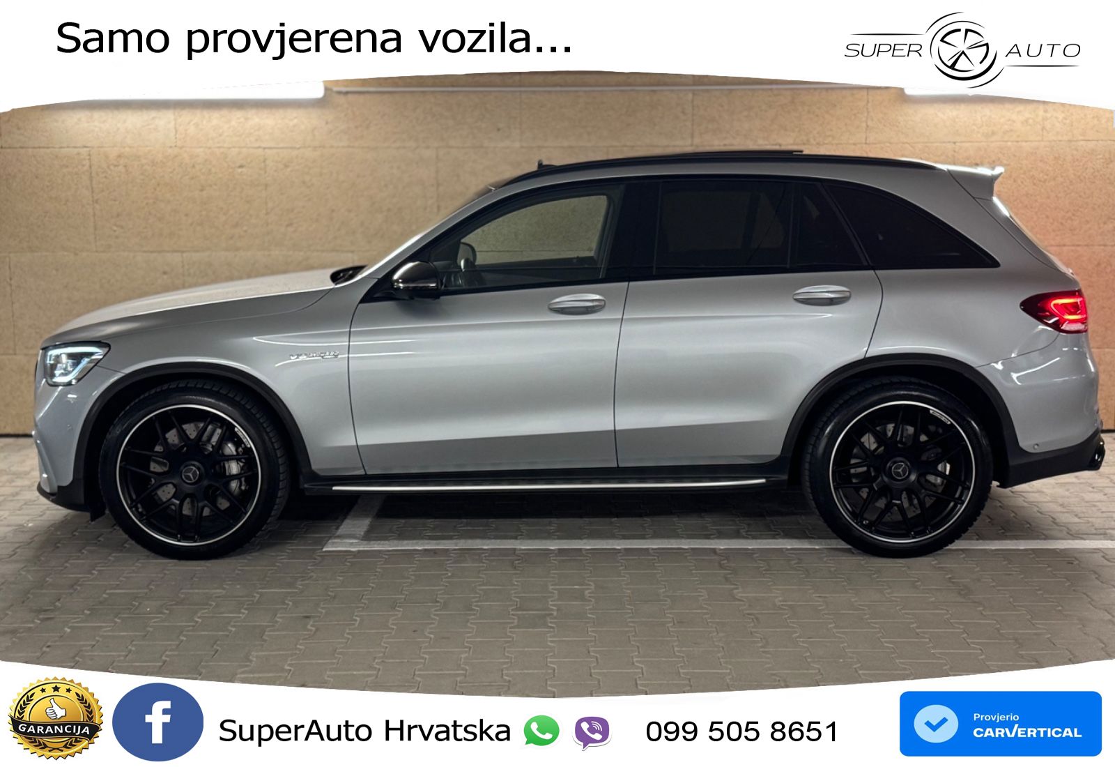 Mercedes AMG GLC 63 V8 (476 KS) 4MATIC+ MCT ZRAČNI+ACC+GR SJED+360+PANO