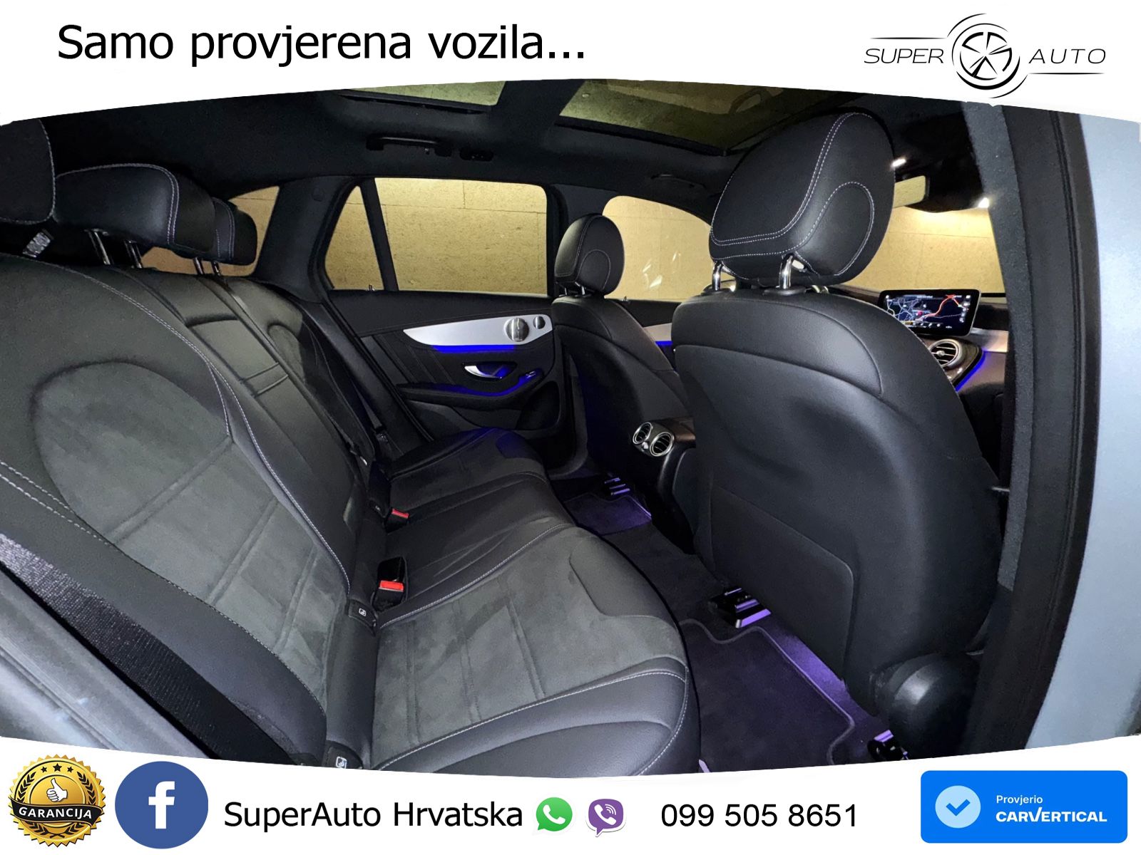 Mercedes AMG GLC 63 V8 (476 KS) 4MATIC+ MCT ZRAČNI+ACC+GR SJED+360+PANO