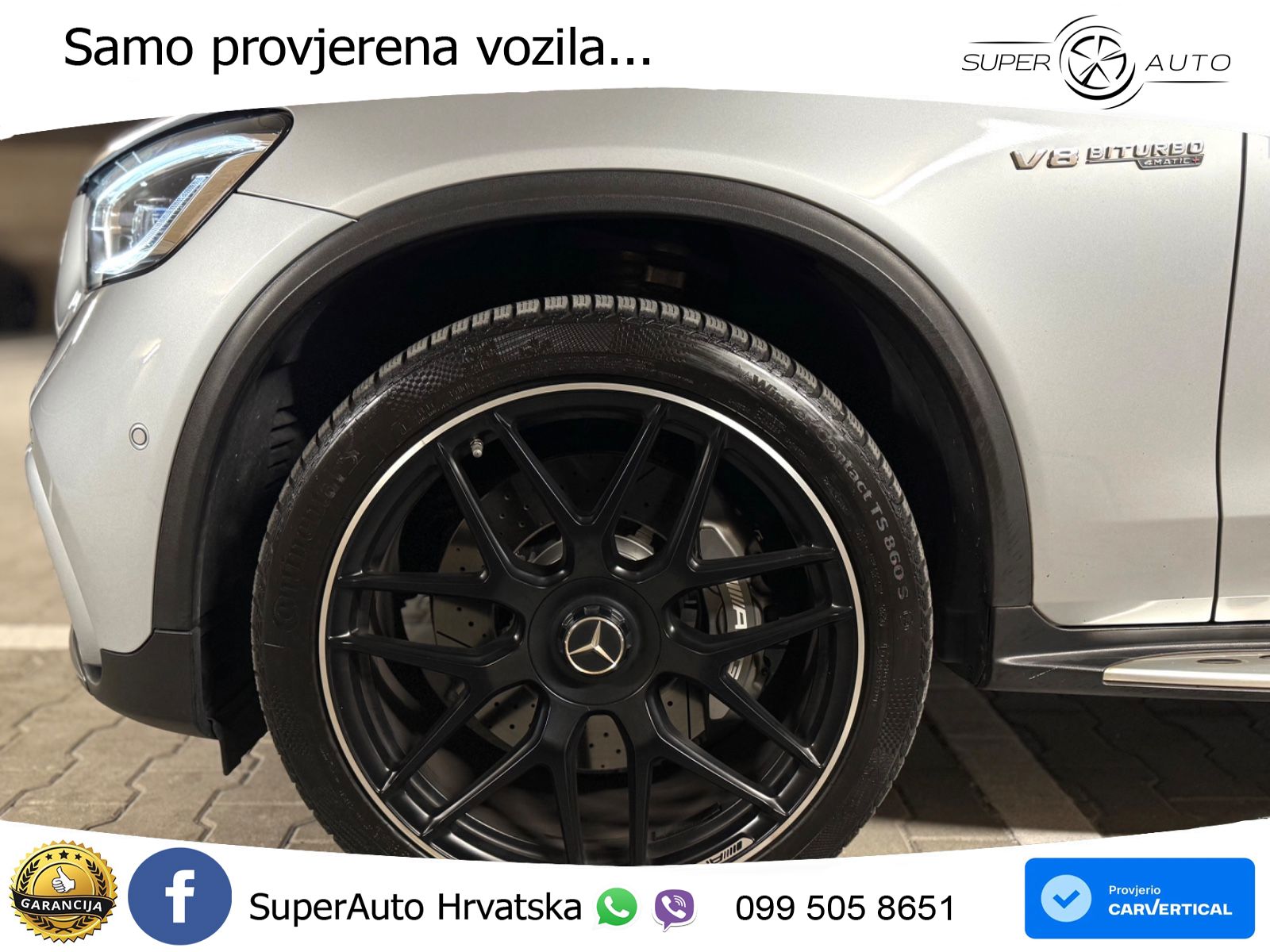 Mercedes AMG GLC 63 V8 (476 KS) 4MATIC+ MCT ZRAČNI+ACC+GR SJED+360+PANO
