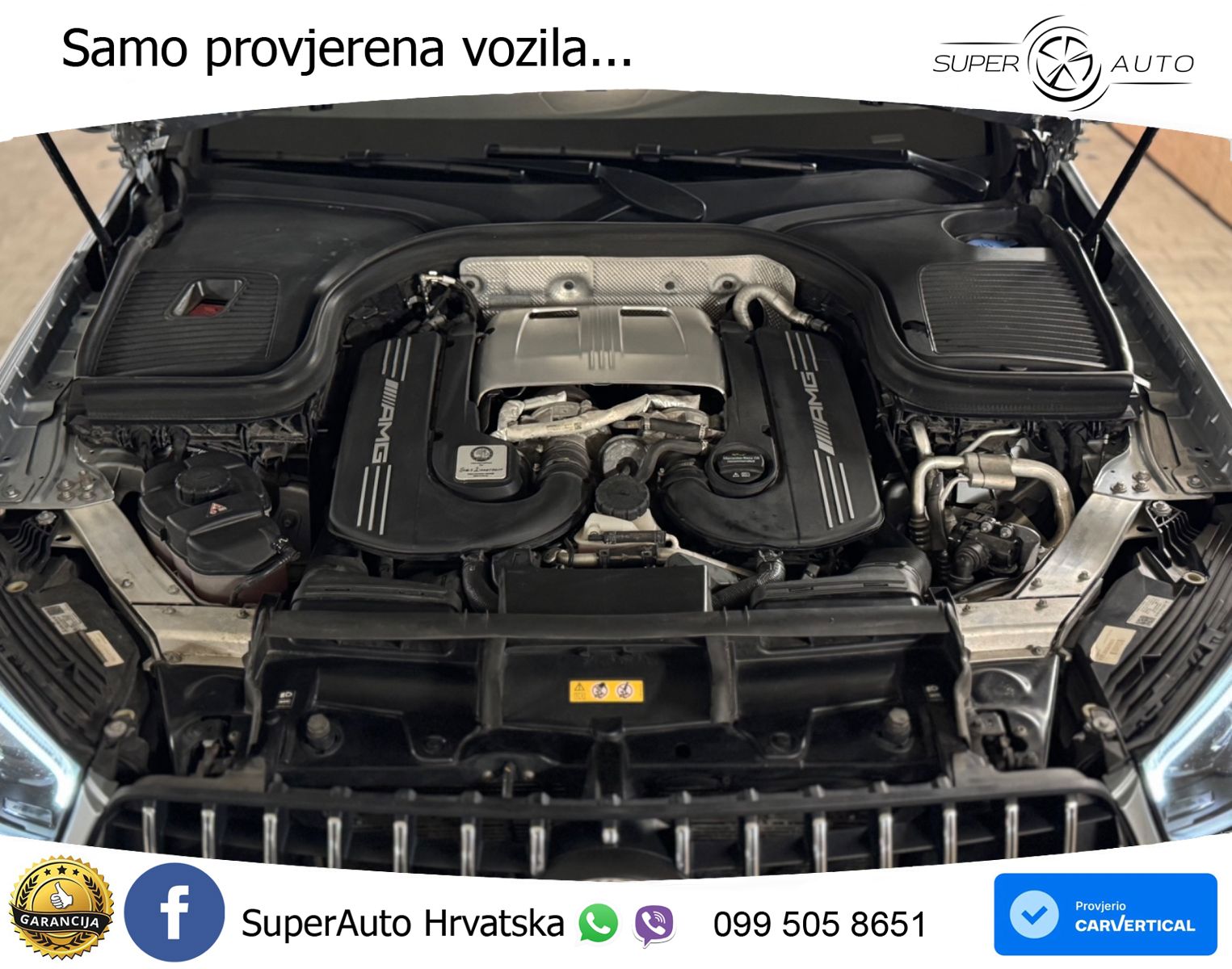 Mercedes AMG GLC 63 V8 (476 KS) 4MATIC+ MCT ZRAČNI+ACC+GR SJED+360+PANO