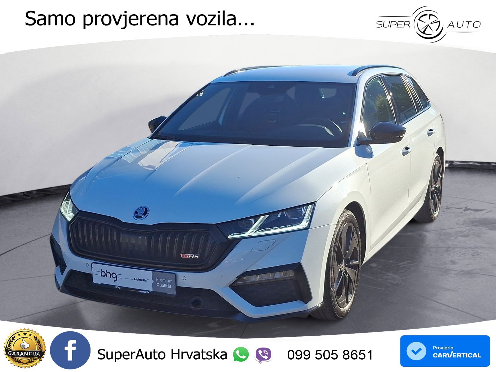 Škoda Octavia Combi RS 2.0 TDI (200 KS) 4x4 DSG LED+GR SJED+ACC
