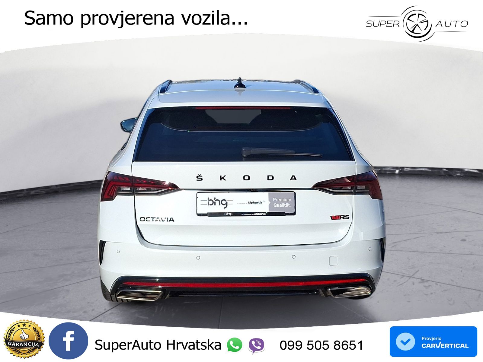 Škoda Octavia Combi RS 2.0 TDI (200 KS) 4x4 DSG LED+GR SJED+ACC