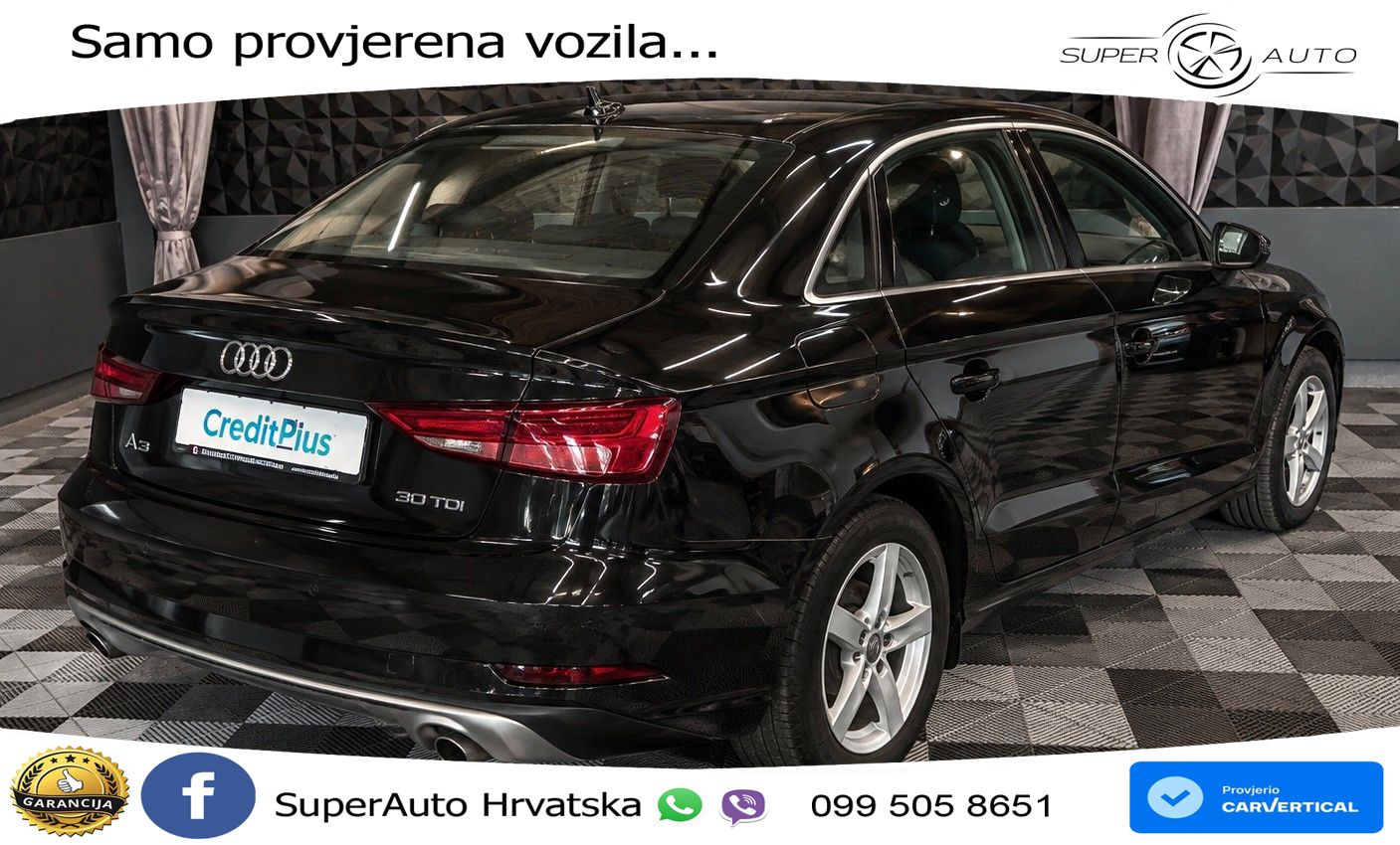 Audi A3 Limuzina 30 TDI (116 KS) LED+GR SJED+ACC