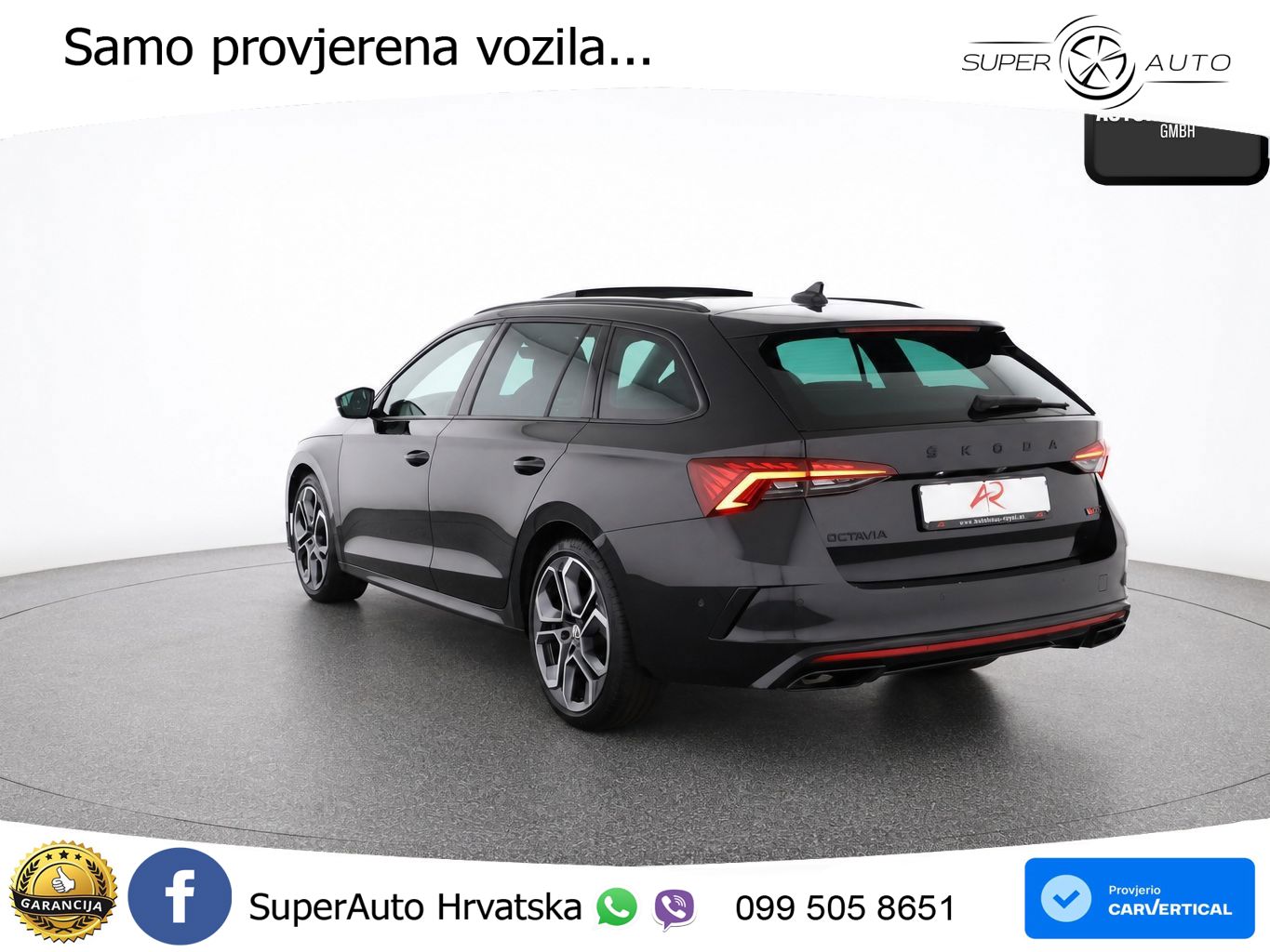Škoda Octavia Combi RS 2.0 TDI (200 KS) 4x4 DSG LED+GR SJED+ACC