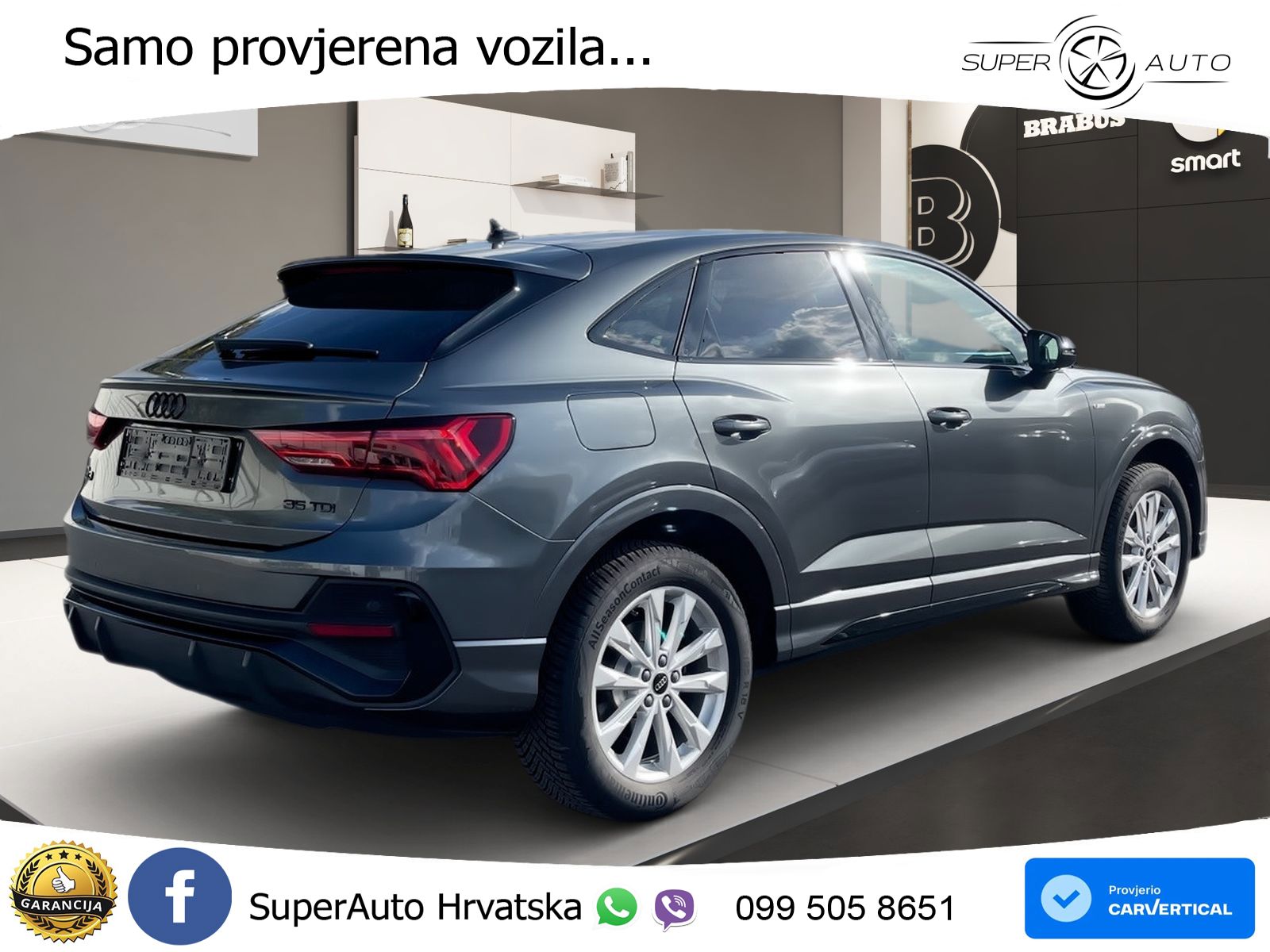 Audi Q3 Sportback 35 TDI (150 KS) S tronic S line LED+GR SJED+ACC