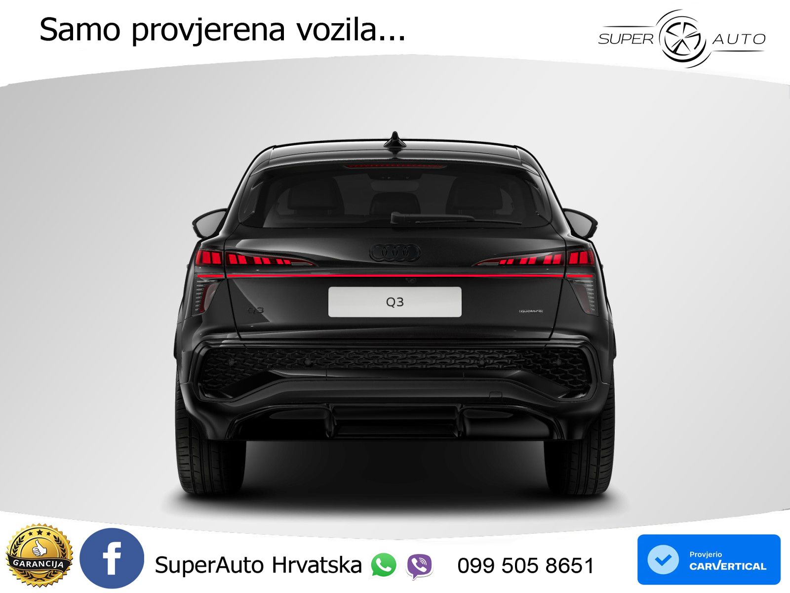 Audi Q3 III Sportback 2.0 TFSI (265 KS) quattro S tronic S line LED+GR SJED+ACC