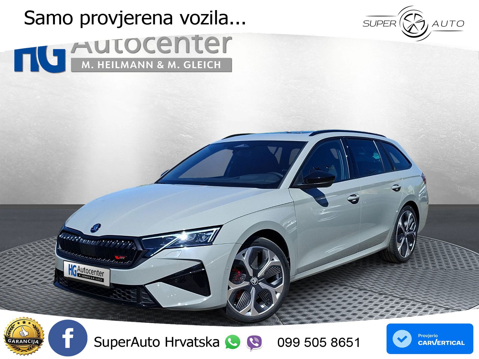 Škoda Octavia Combi RS 2.0 TSI (265 KS) DSG MATRIX+GR SJED+KAM
