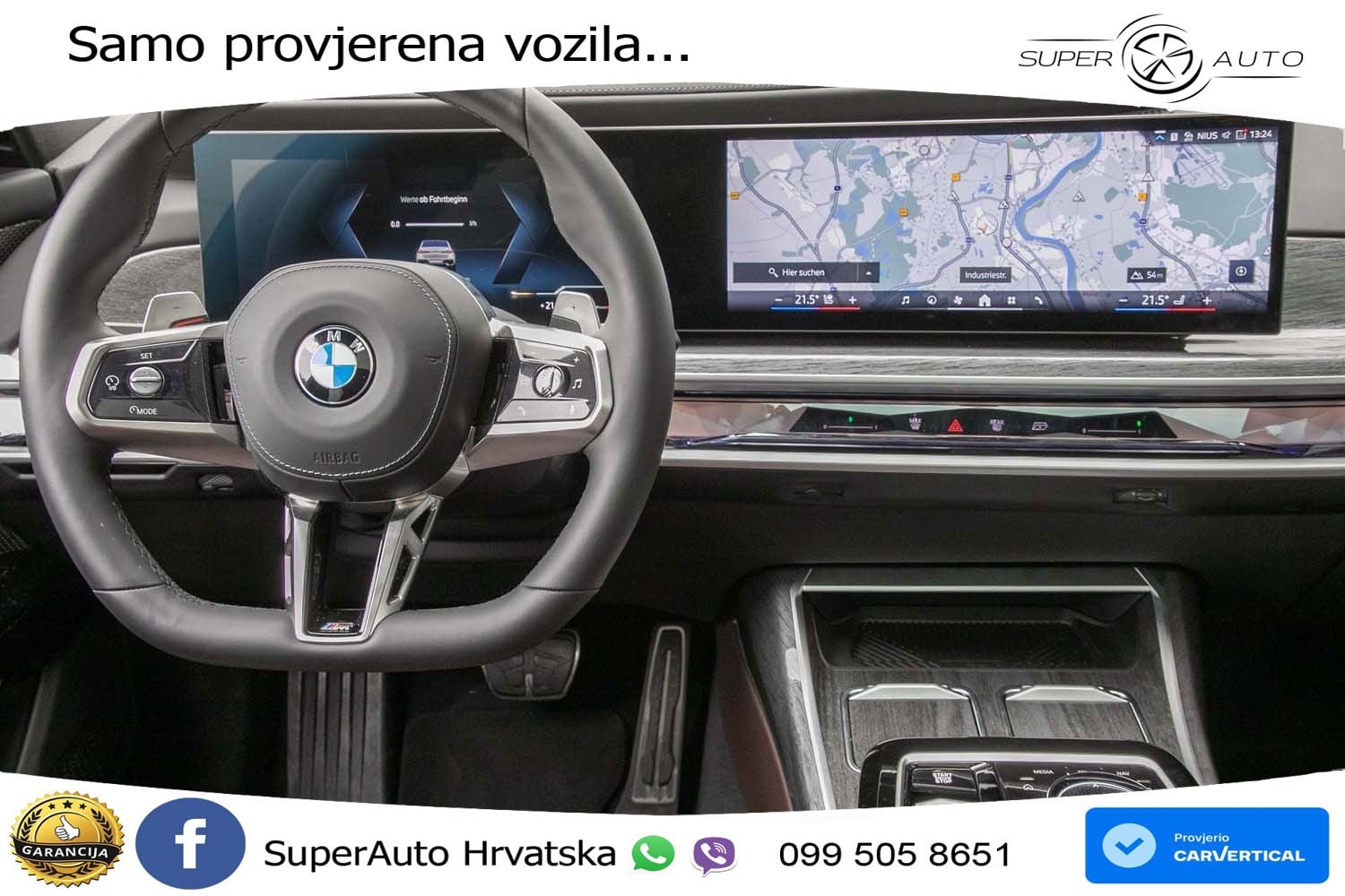 BMW 740d (299 KS) xDrive Steptronic M Sport ZRAČNI+ACC+GR SJED+KAM+PANO