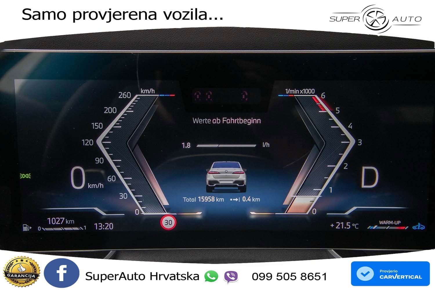 BMW 740d (299 KS) xDrive Steptronic M Sport ZRAČNI+ACC+GR SJED+KAM+PANO