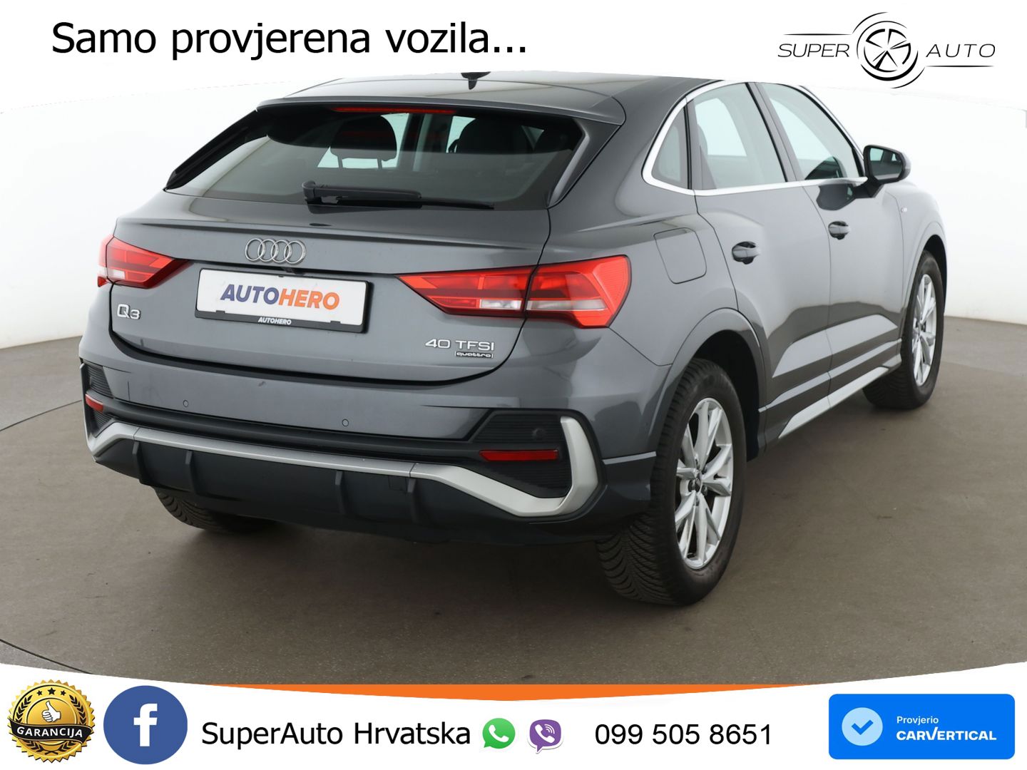 Audi Q3 Sportback 40 TFSI (190 KS) quattro S tronic S line LED+GR SJED+ACC