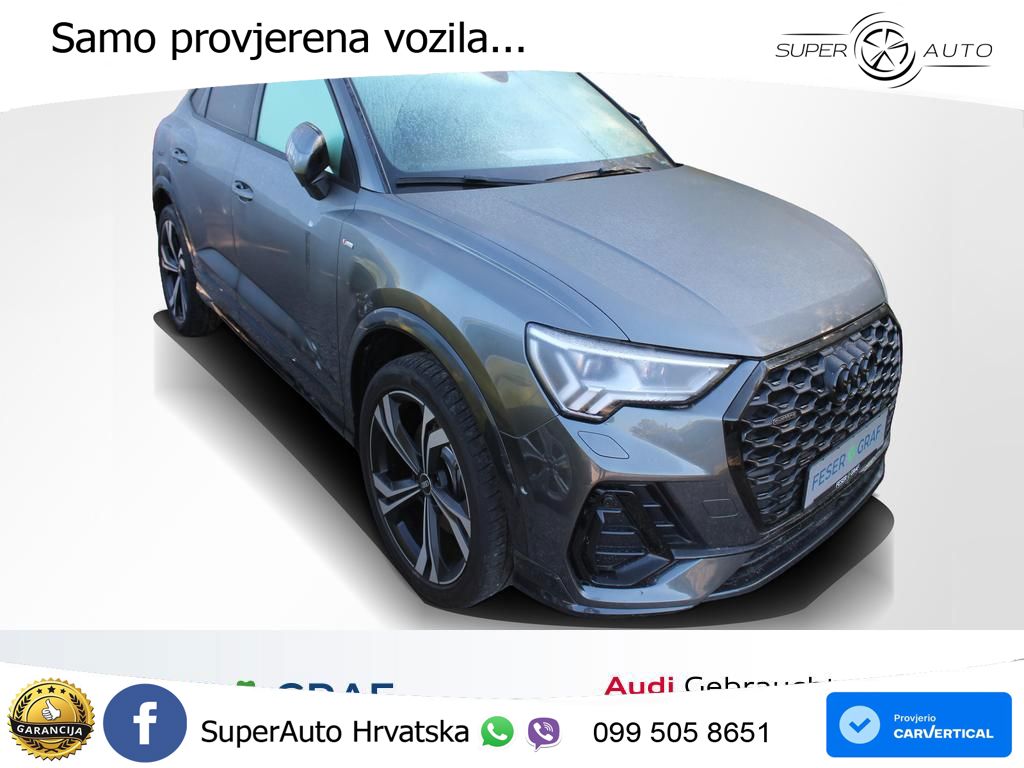 Audi Q3 II Sportback 40 TFSI (190 KS) quattro S tronic S line MATRIX+GR SJED+KAM
