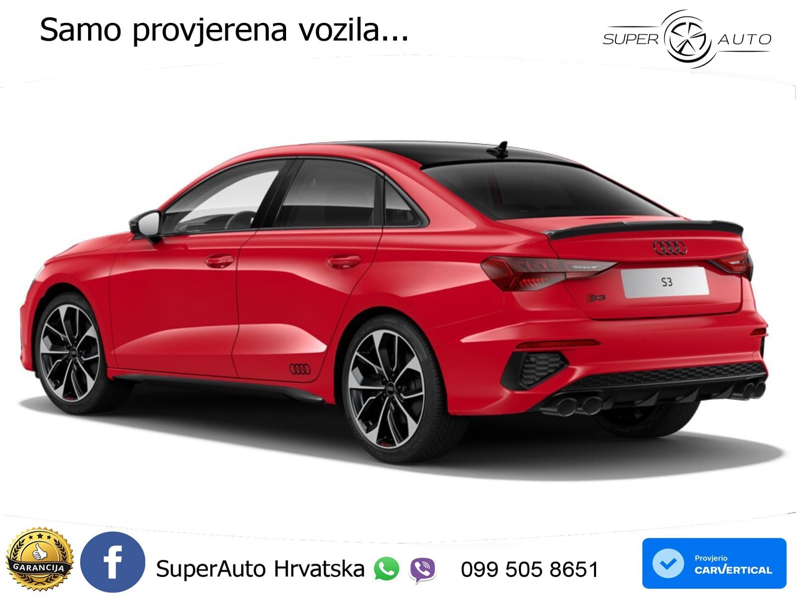 Audi S3 Limuzina 2.0 TFSI (310 KS) quattro S tronic LED+GR SJED+ACC