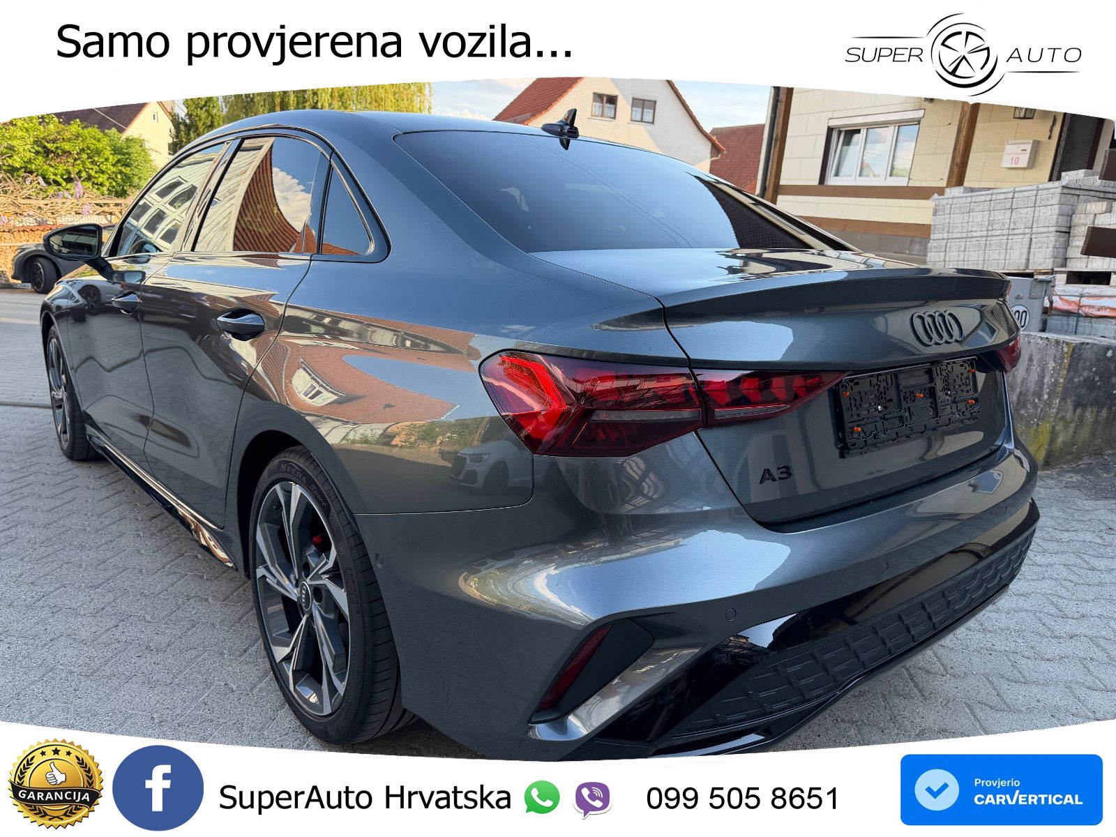Audi A3 Limuzina 35 TFSI (150 KS) S tronic S line MATRIX+GR SJED+KAM