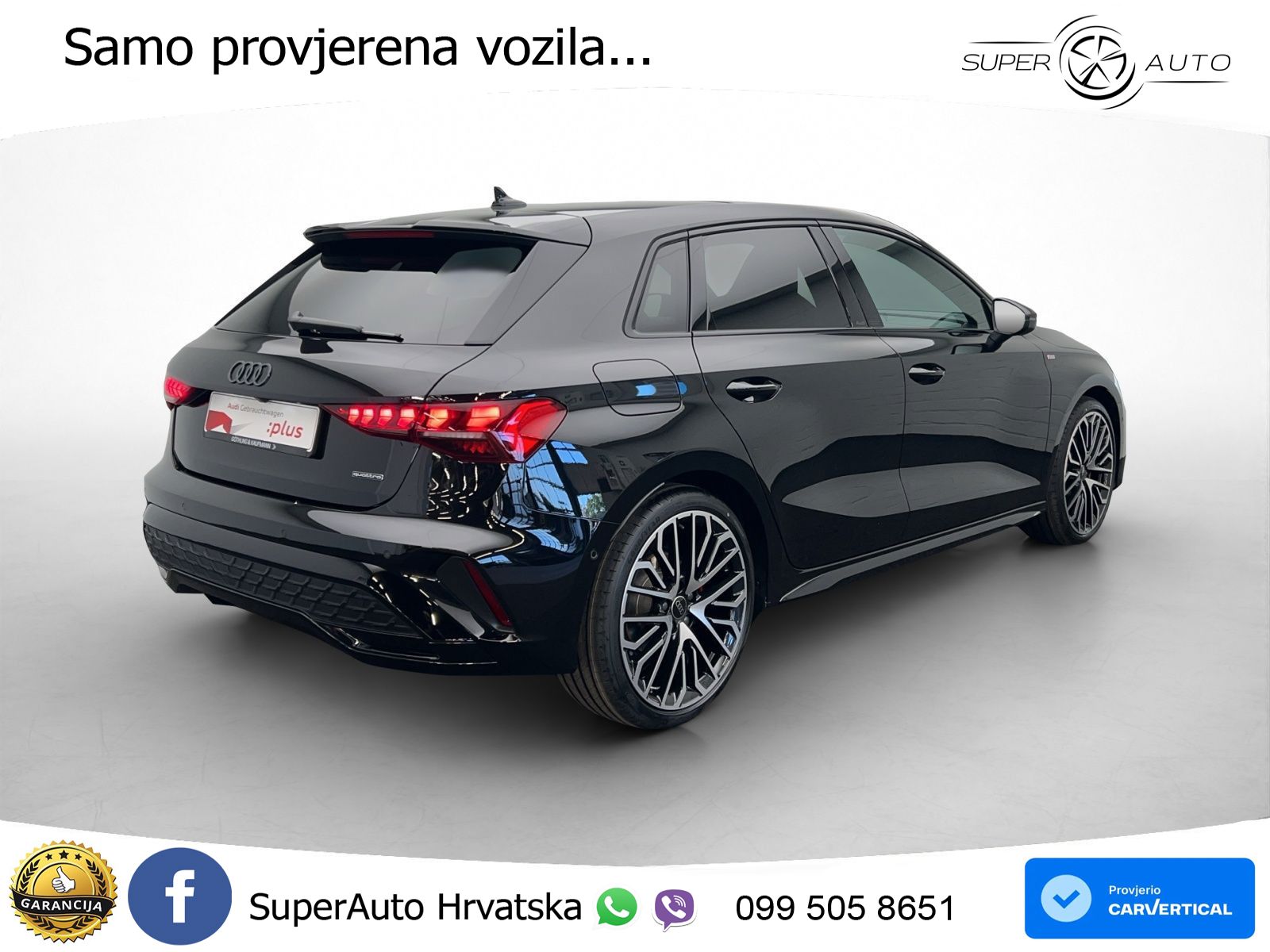Audi A3 Sportback 40 TFSI (204 KS) quattro S tronic 2x S line MATRIX+GR SJED+KAM
