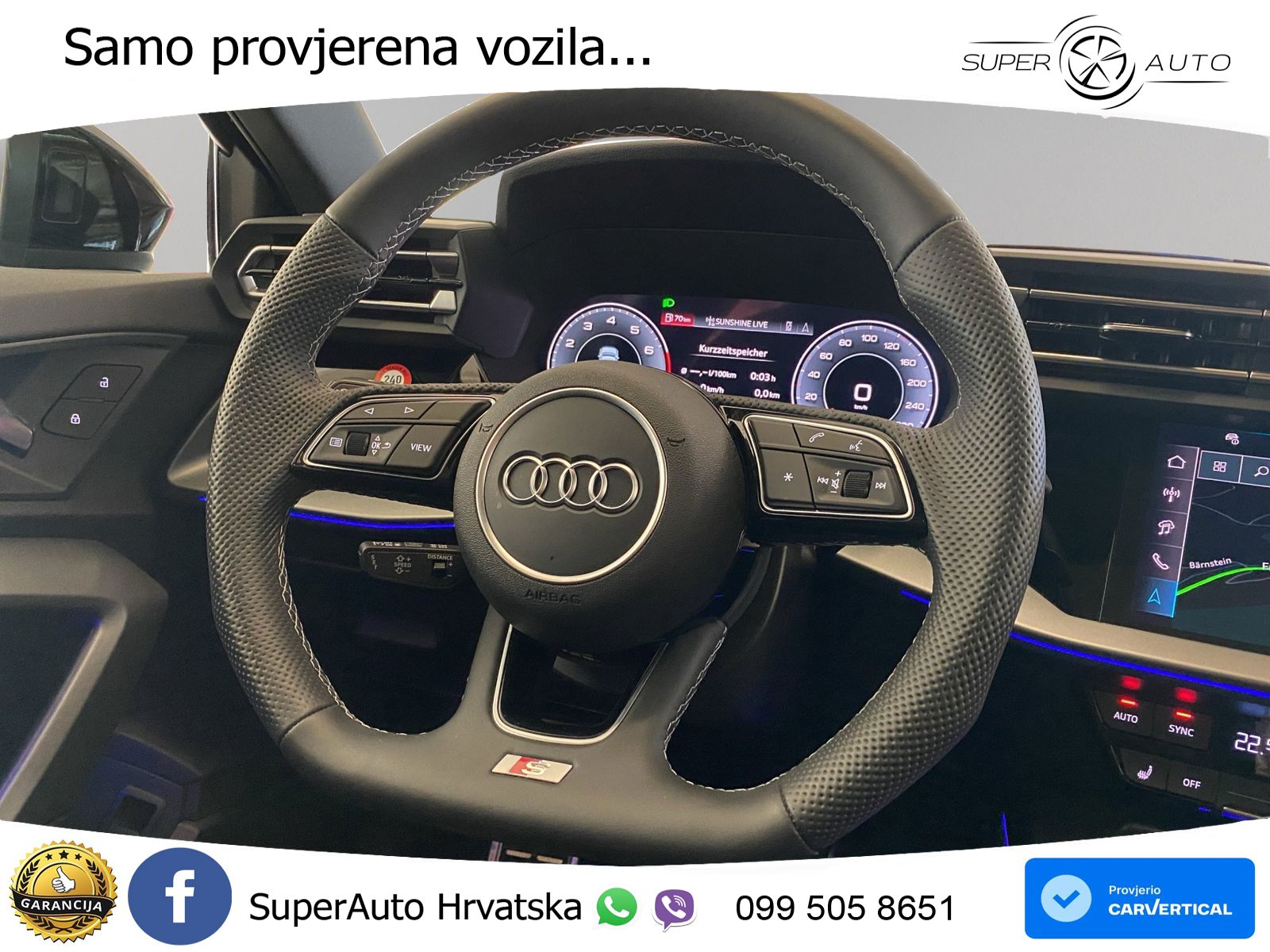 Audi A3 Sportback 40 TFSI (204 KS) quattro S tronic S line MATRIX+GR SJED+KAM