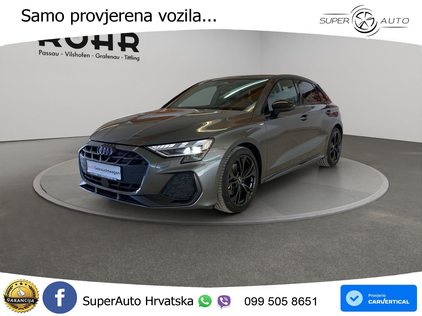 Audi A3 Sportback 40 TFSI (204 KS) quattro S tronic S line MATRIX+GR SJED+KAM