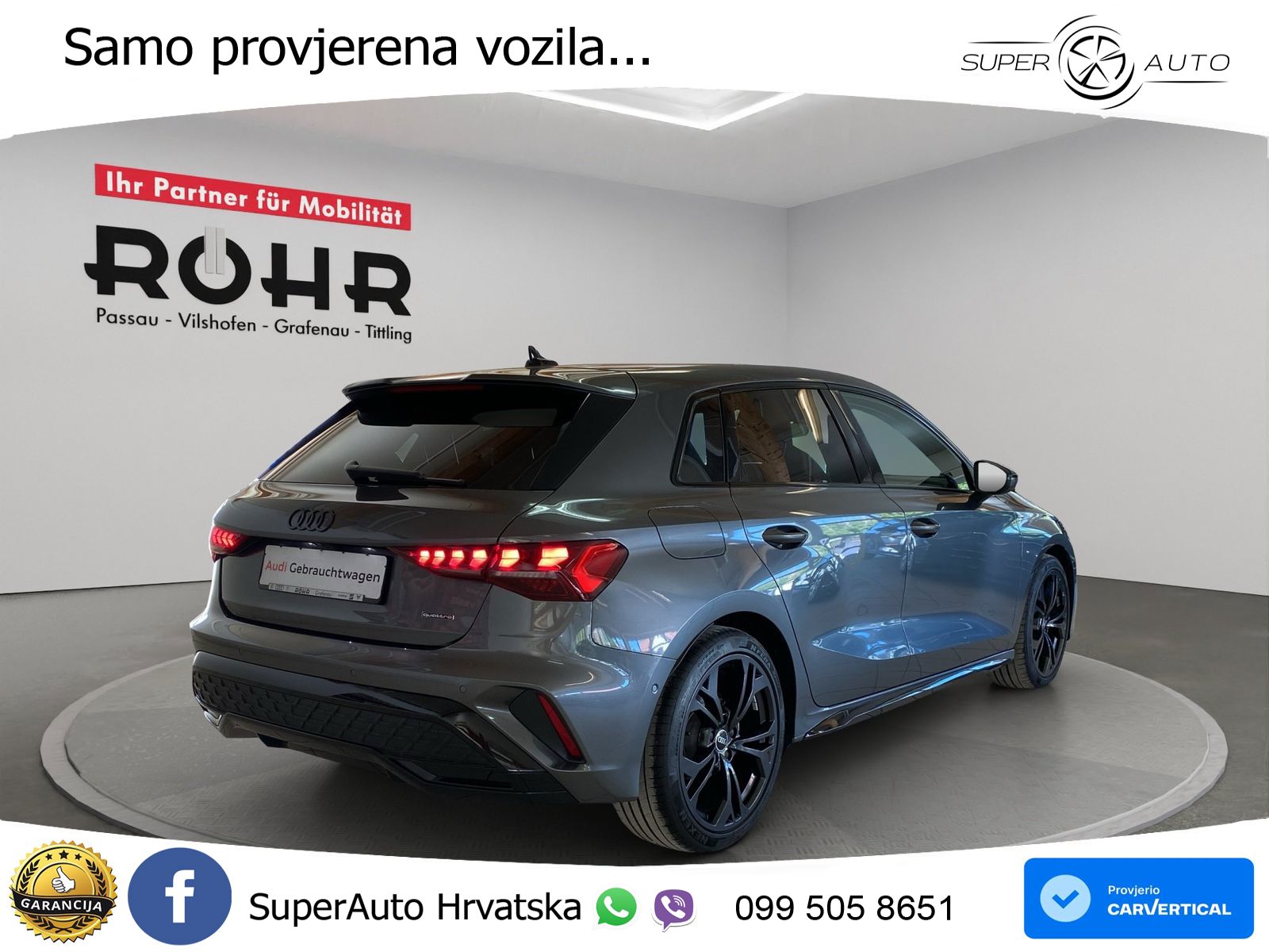 Audi A3 Sportback 40 TFSI (204 KS) quattro S tronic S line MATRIX+GR SJED+KAM