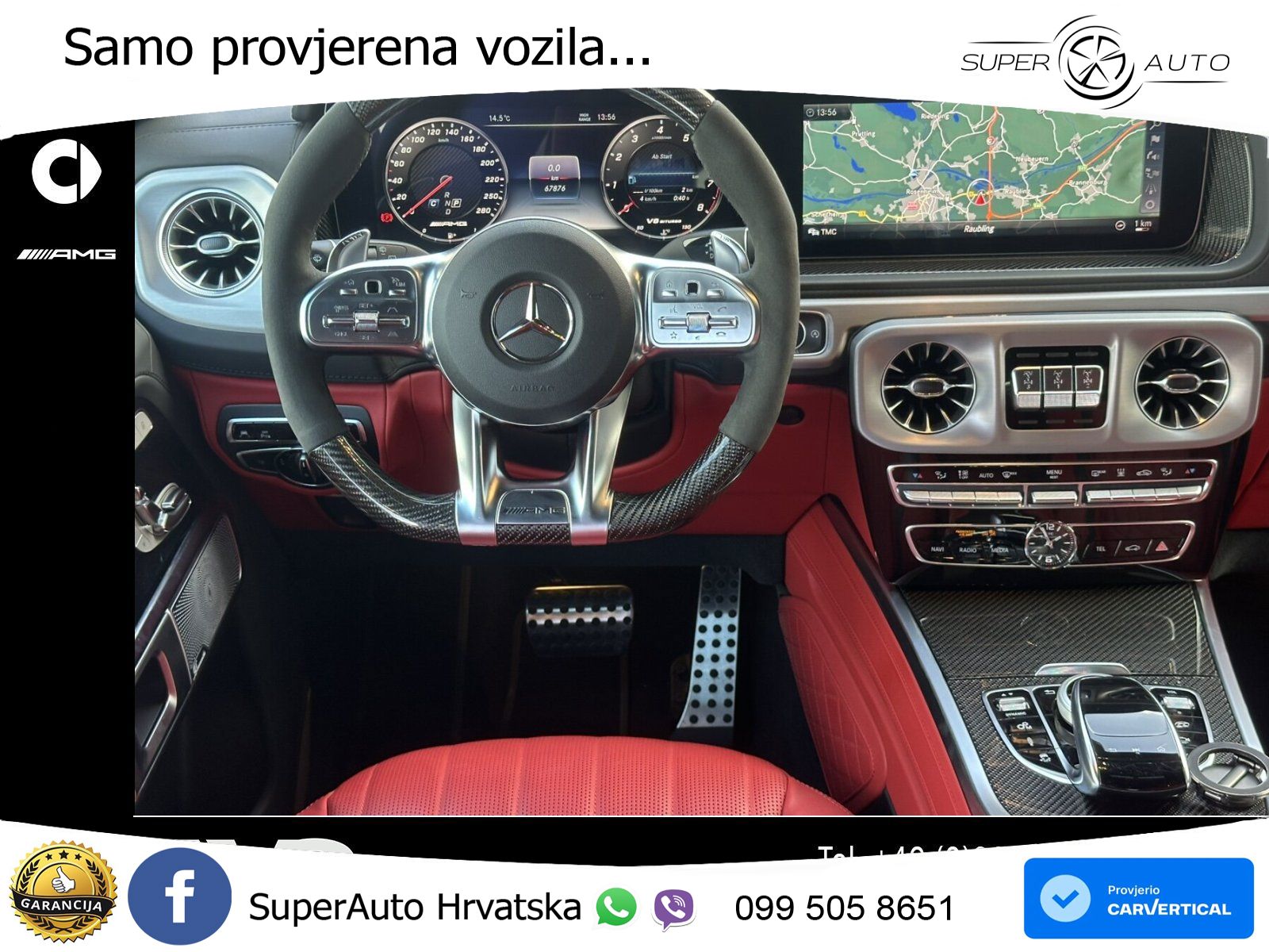 Mercedes AMG G 63 Long V8 (585 KS) 4MATIC 9G-TRONIC AMG SPEEDSHIFT PLUS Brabus LED+GR SJED+ACC