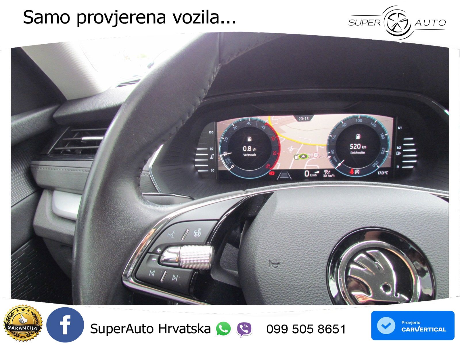 Škoda Octavia Combi 2.0 TDI (150 KS) MATRIX+GR SJED+KAM