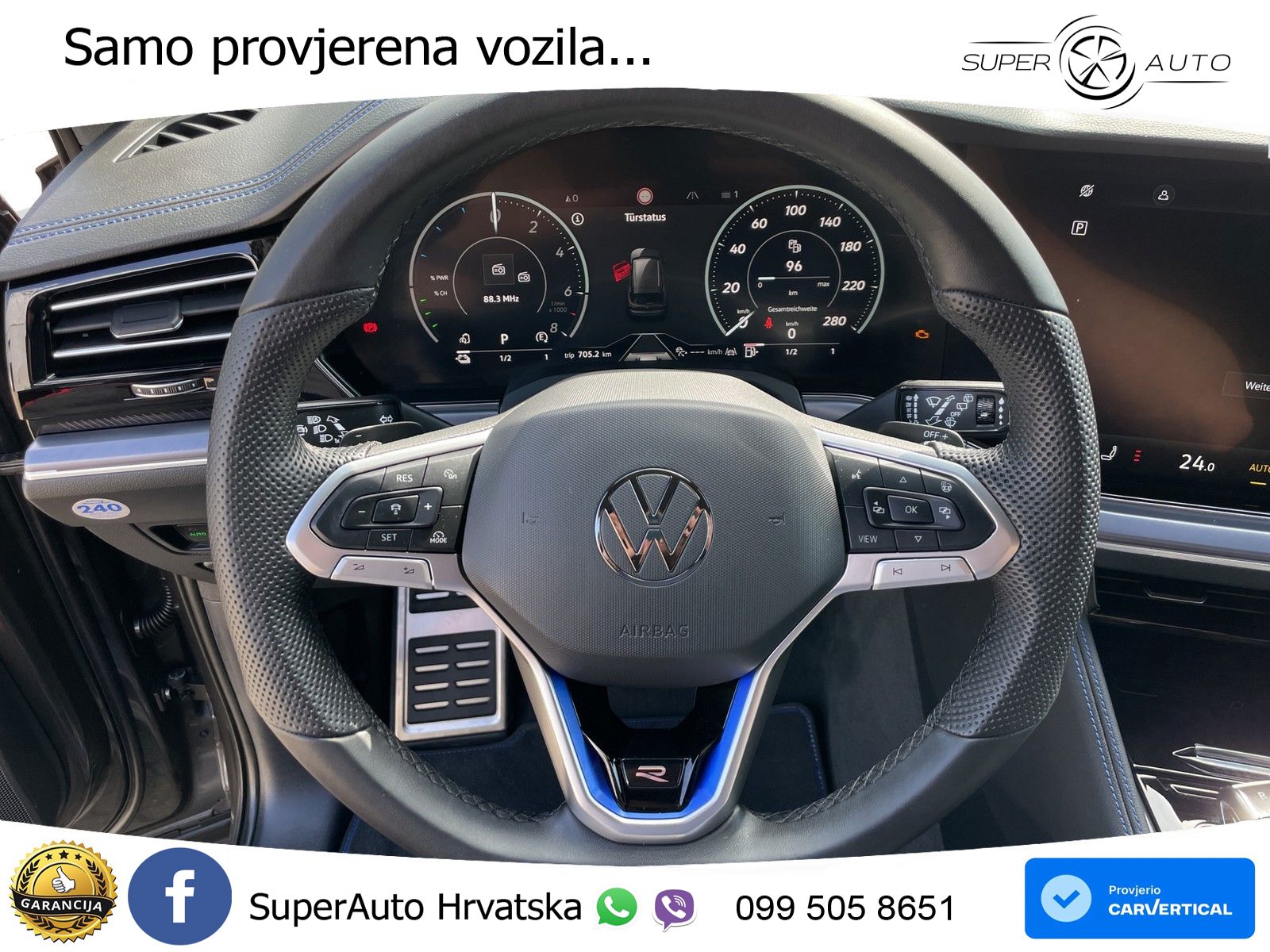 Volkswagen Touareg R 3.0 V6 TFSI (462 KS) 4MOTION Tiptronic ZRAČNI+ACC+4xGR SJED+KAM