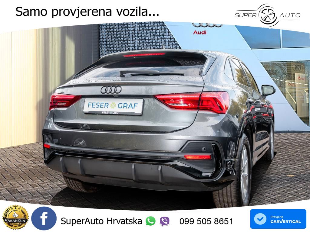 Audi Q3 II Sportback 35 TFSI (150 KS) S tronic 2x S line LED+GR SJED+ACC