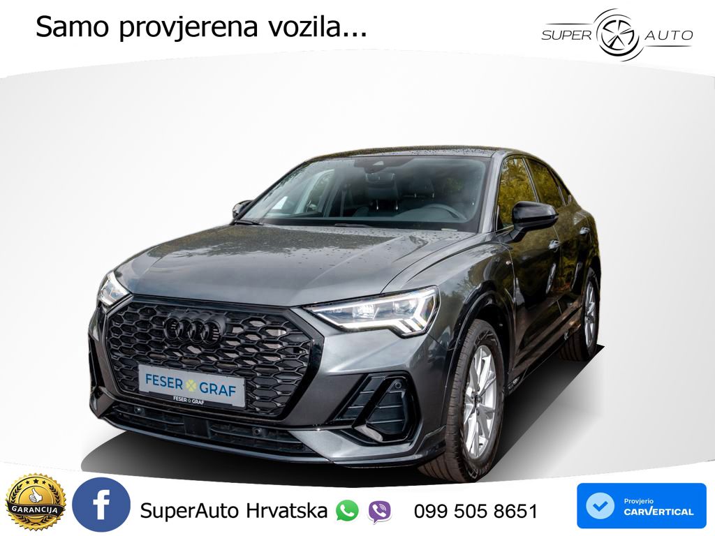 Audi Q3 II Sportback 35 TFSI (150 KS) S tronic 2x S line LED+GR SJED+ACC