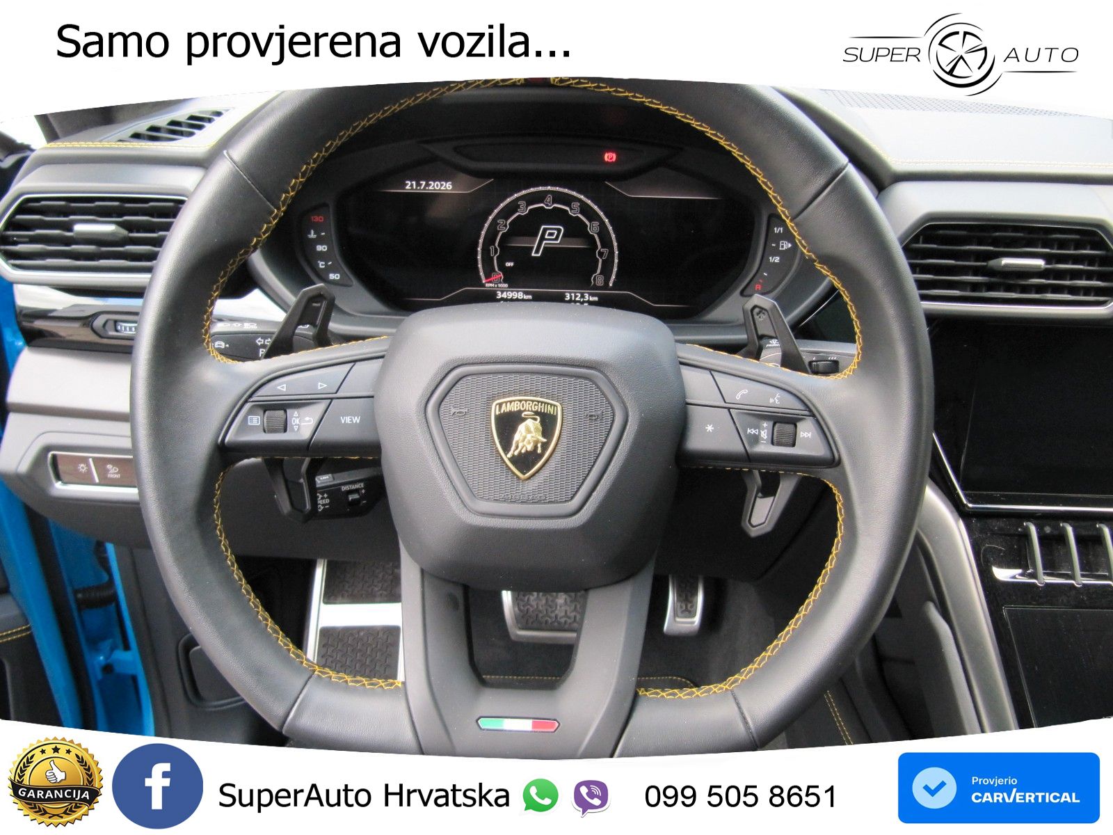Lamborghini Urus S 4.0 V8 (666 KS) 4WD Automatic ZRAČNI+ACC+GR SJED+KAM+PANO
