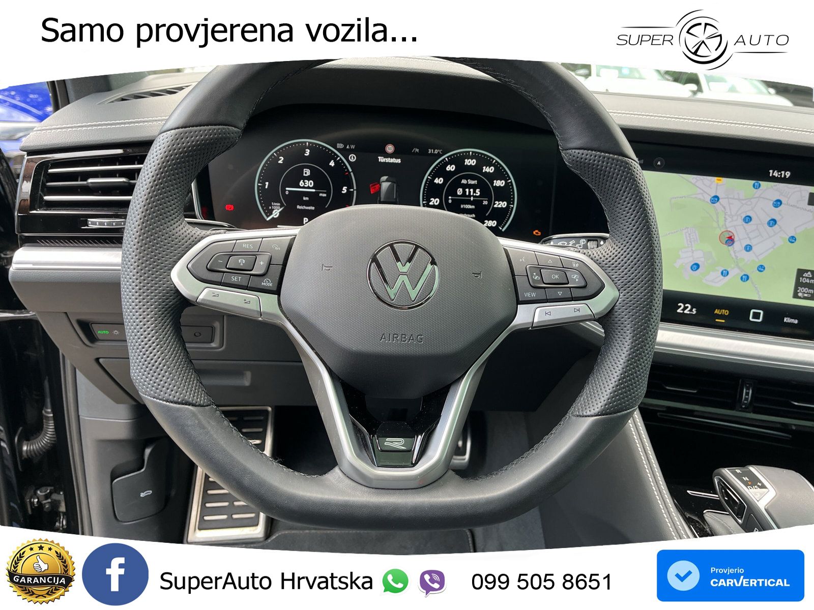 Volkswagen Touareg 3.0 V6 TDI (286 KS) 4MOTION Tiptronic R-Line ZRAČNI+ACC+GR SJED+KAM+PANO