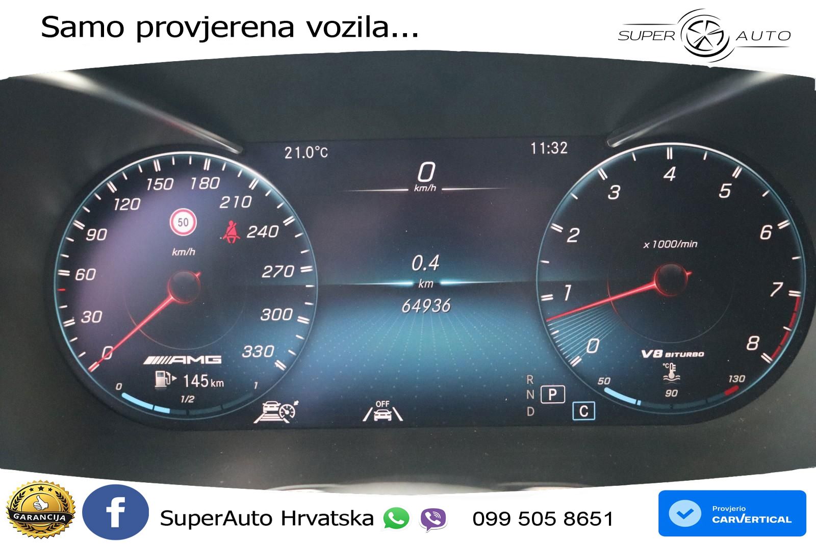 Mercedes AMG GLC 63 S V8 (510 KS) 4MATIC+ MCT LED+GR SJED+ACC