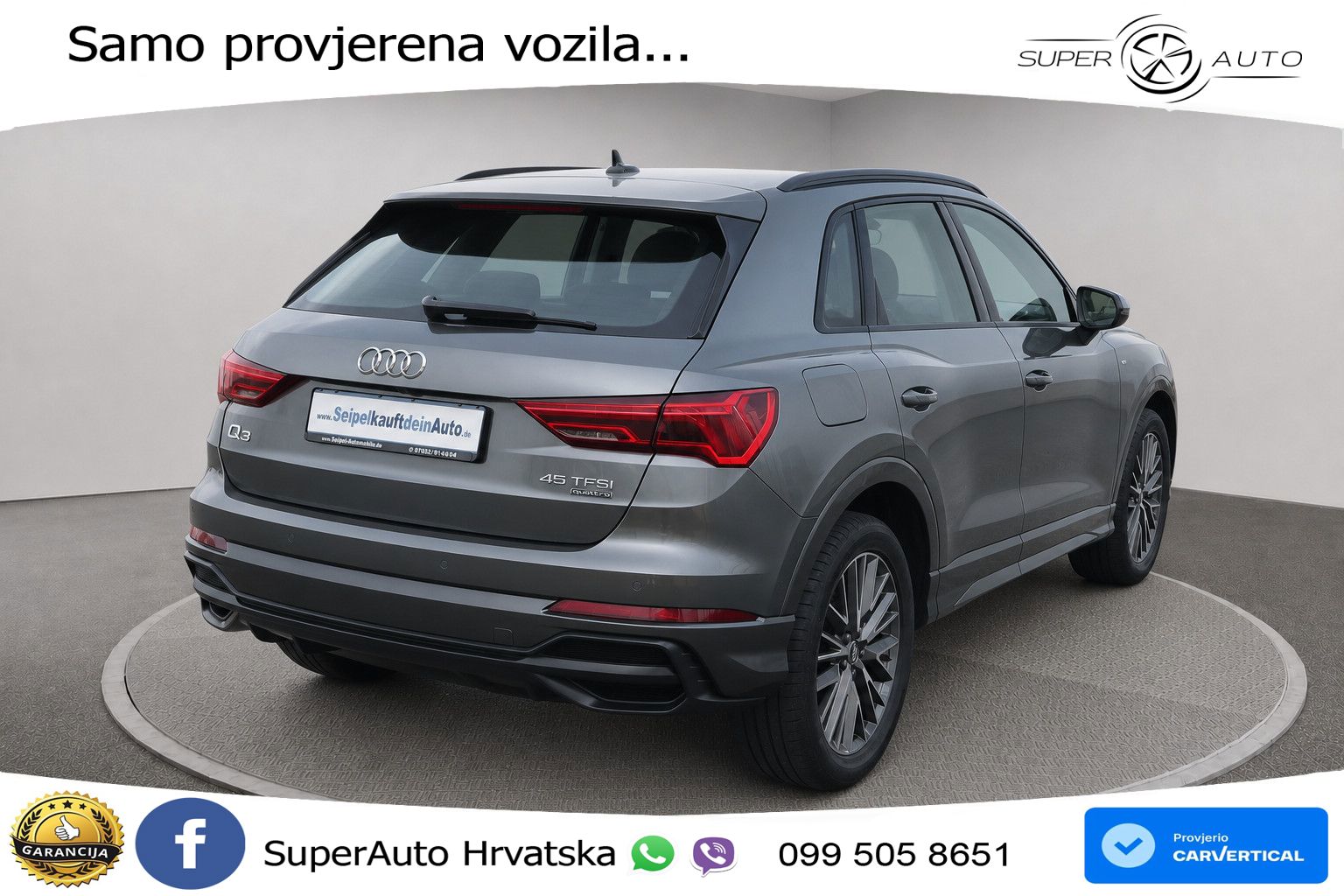 Audi Q3 45 TFSI (230 KS) quattro S tronic S line LED+GR SJED+ACC