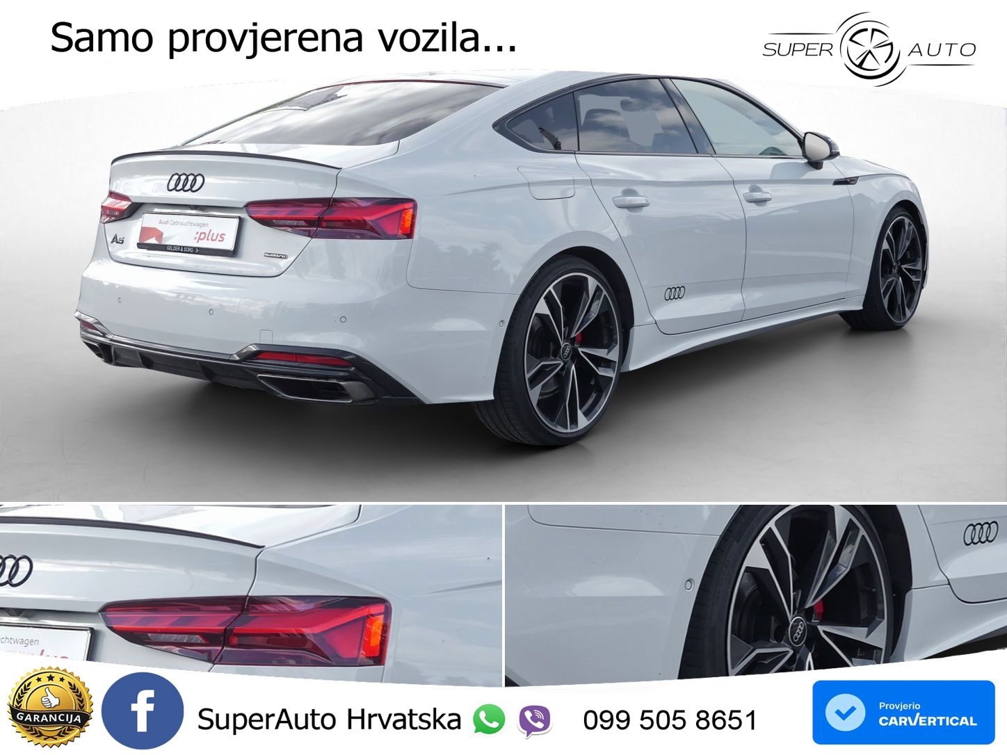 Audi A5 Sportback  40 TFSI (204 KS) quattro S tronic S line MATRIX+GR SJED+KAM